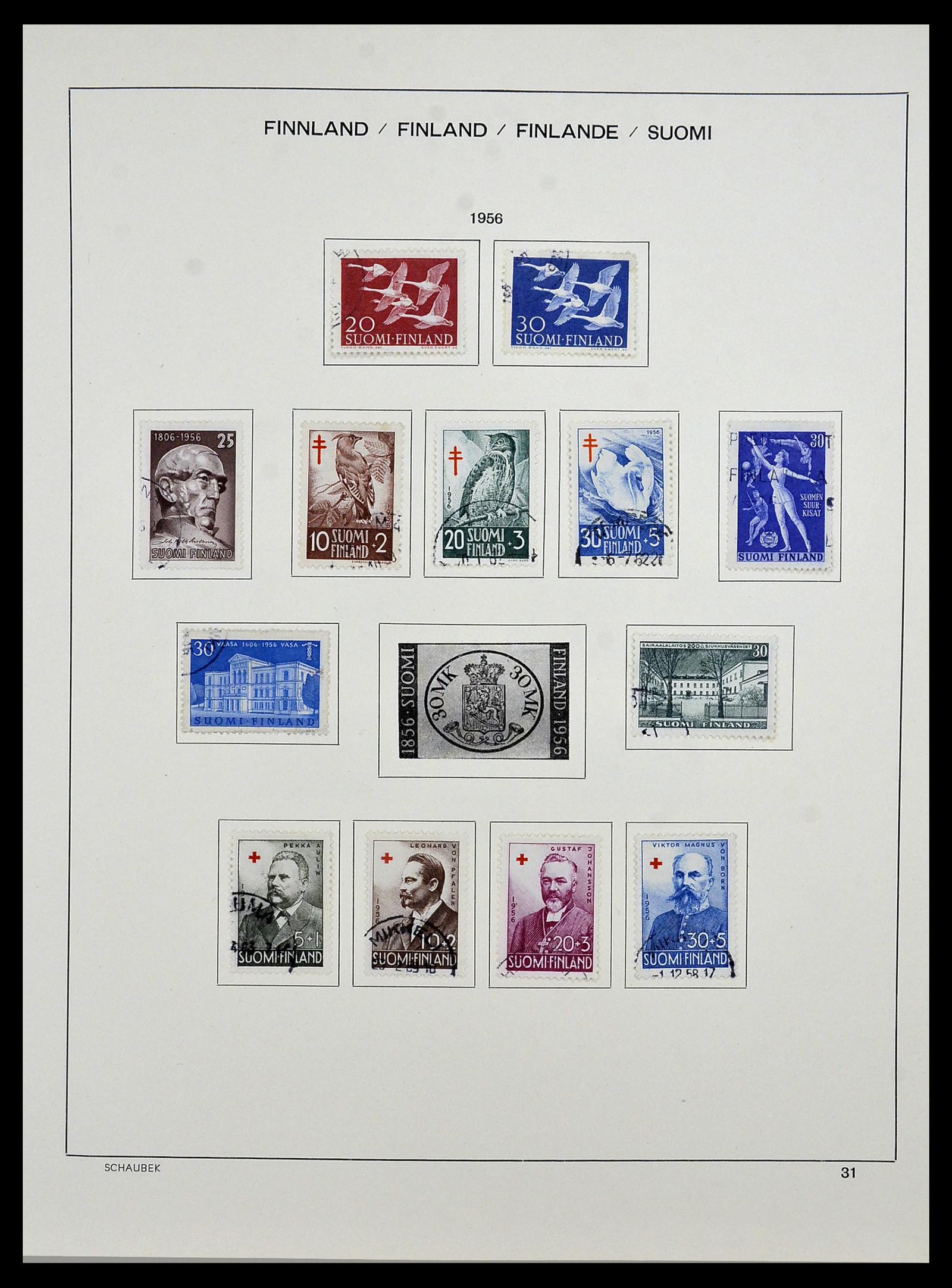 34321 038 - Postzegelverzameling 34321 Finland 1856-1999.