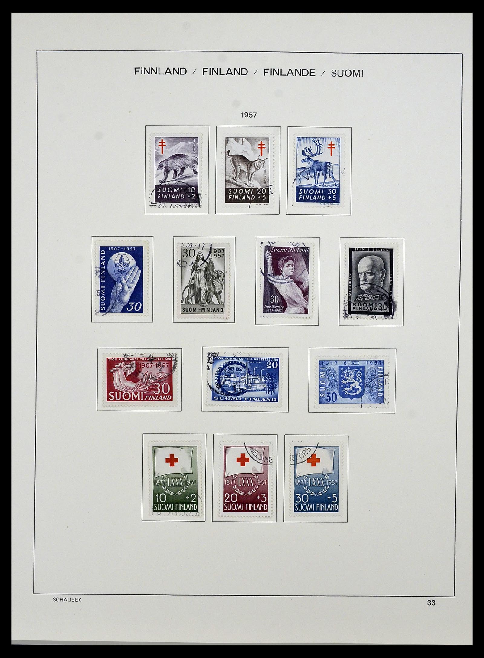 34321 040 - Postzegelverzameling 34321 Finland 1856-1999.