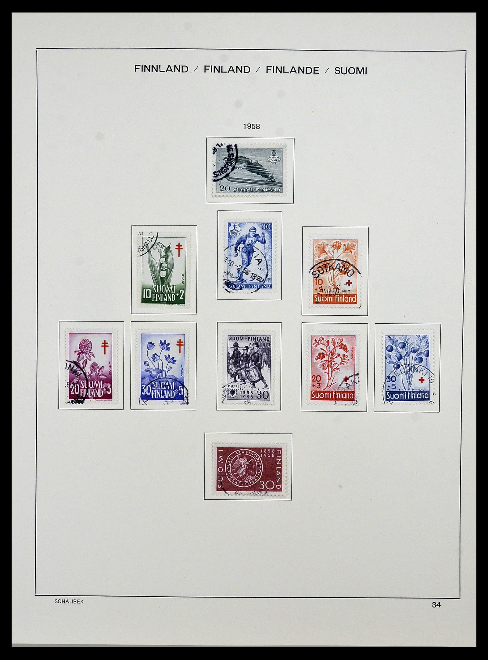 34321 041 - Postzegelverzameling 34321 Finland 1856-1999.