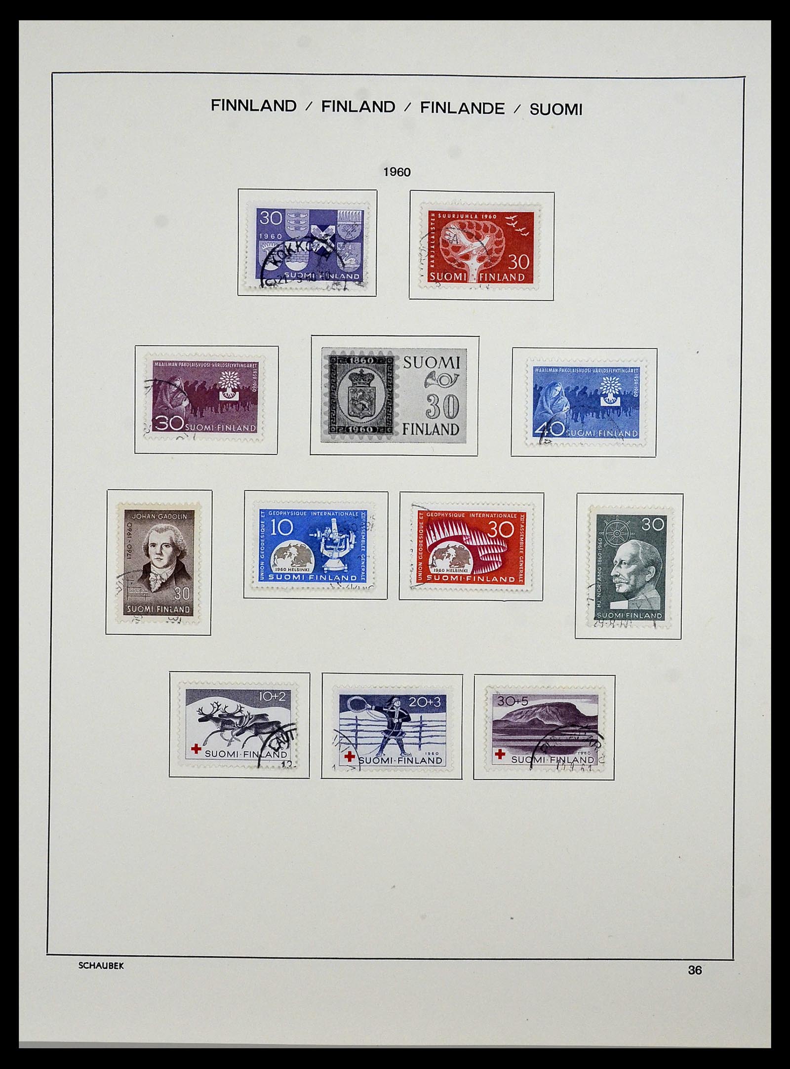 34321 043 - Postzegelverzameling 34321 Finland 1856-1999.