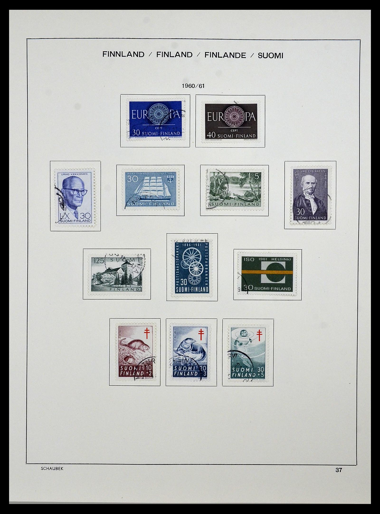 34321 044 - Postzegelverzameling 34321 Finland 1856-1999.