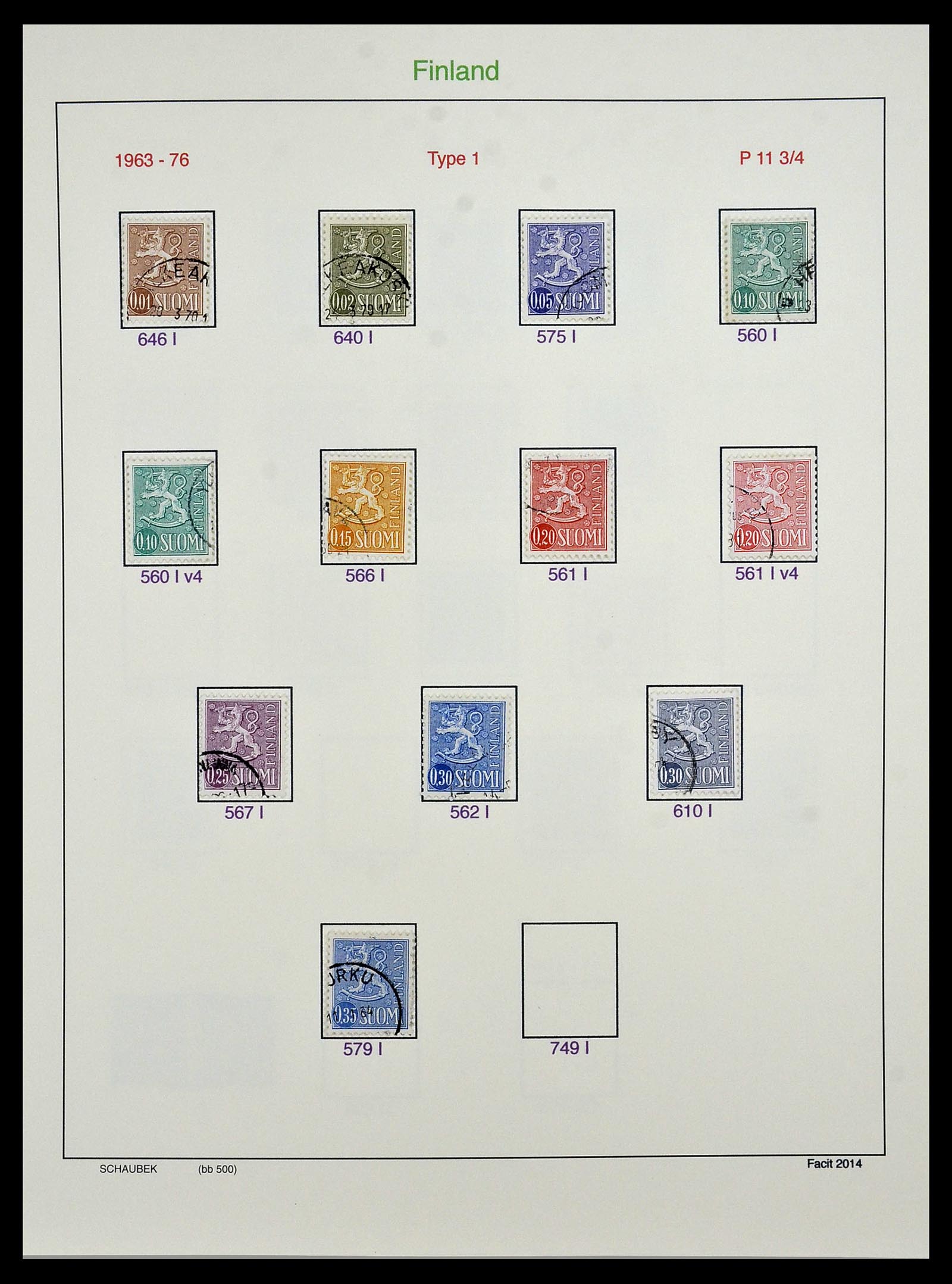 34321 047 - Postzegelverzameling 34321 Finland 1856-1999.