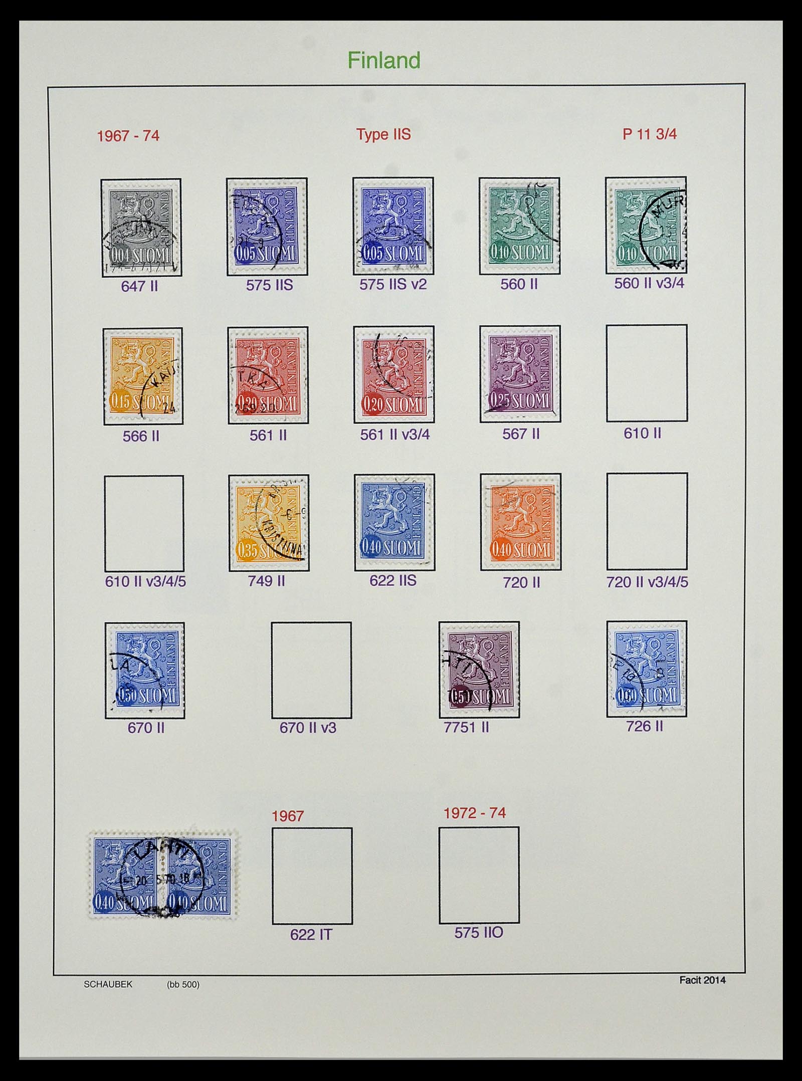 34321 048 - Postzegelverzameling 34321 Finland 1856-1999.
