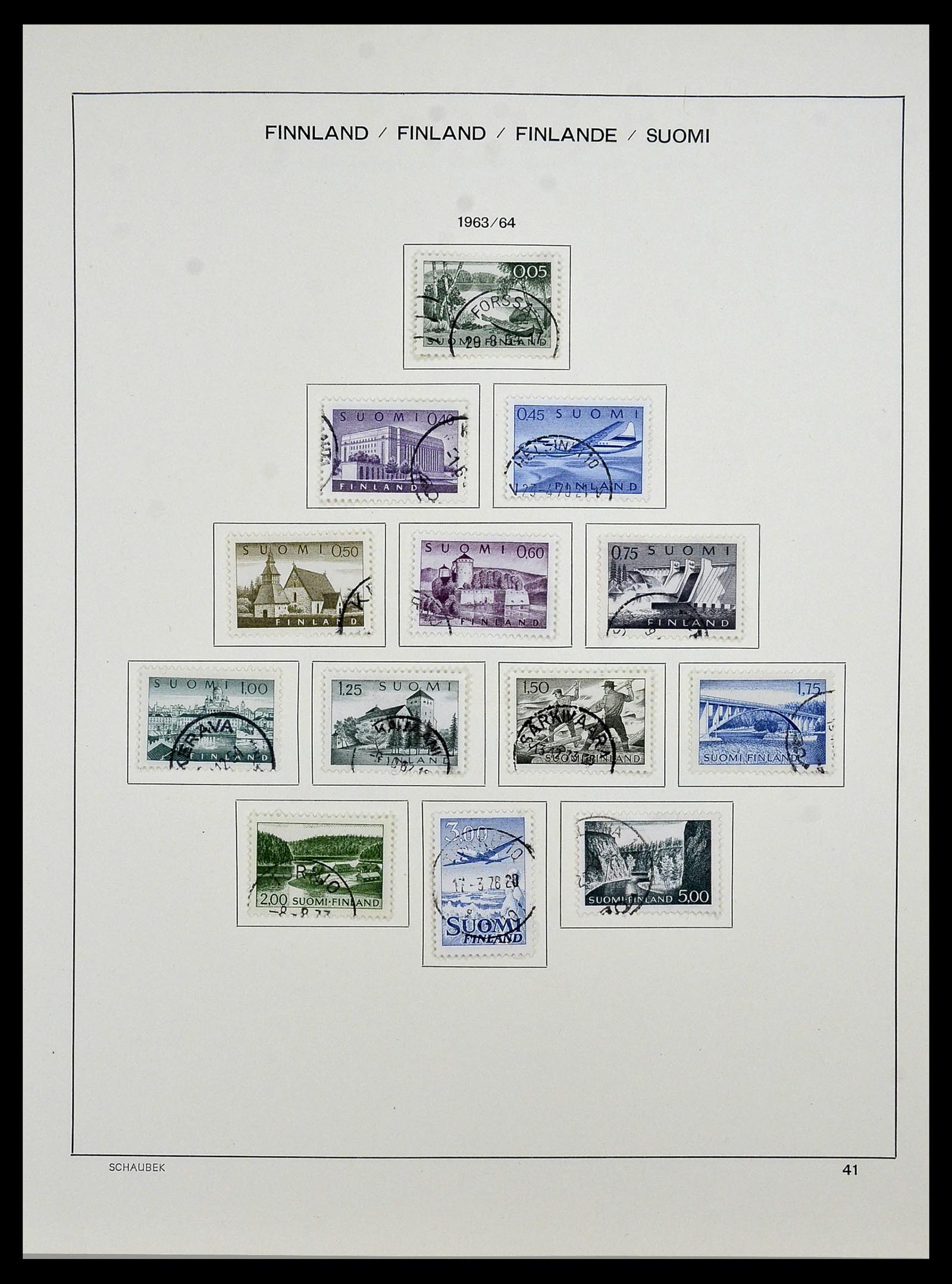 34321 050 - Postzegelverzameling 34321 Finland 1856-1999.
