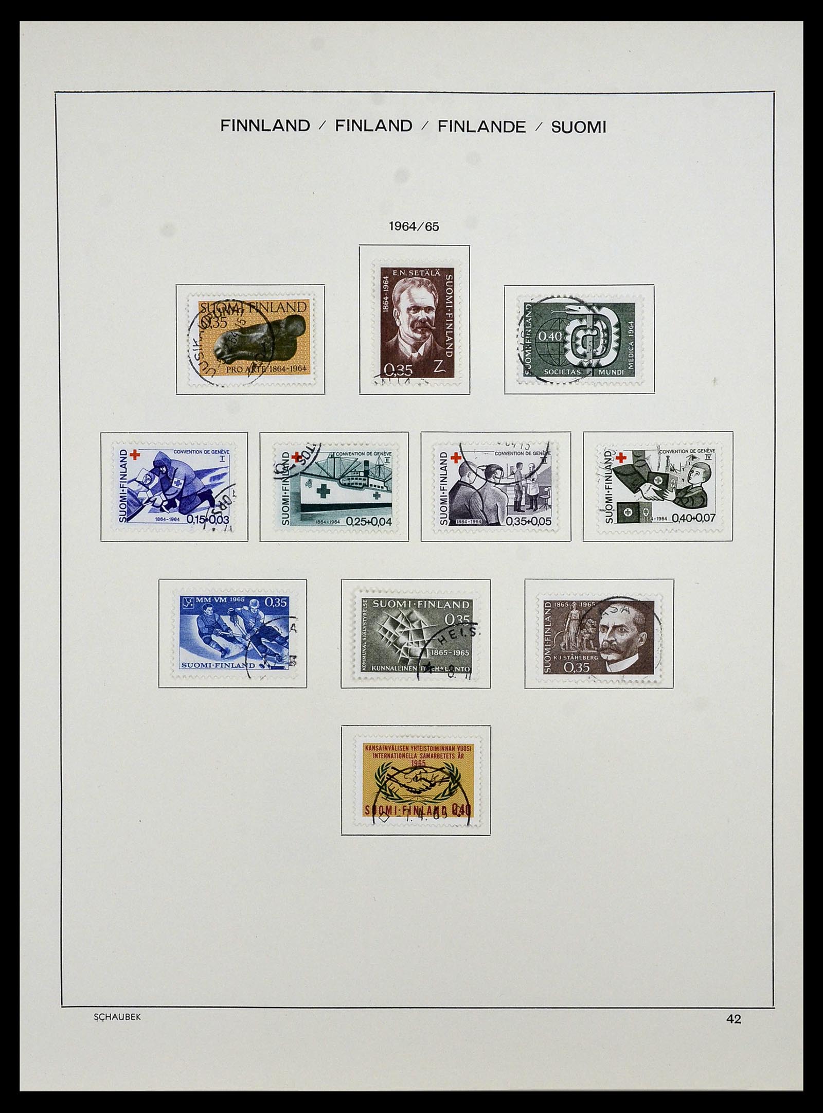 34321 052 - Postzegelverzameling 34321 Finland 1856-1999.
