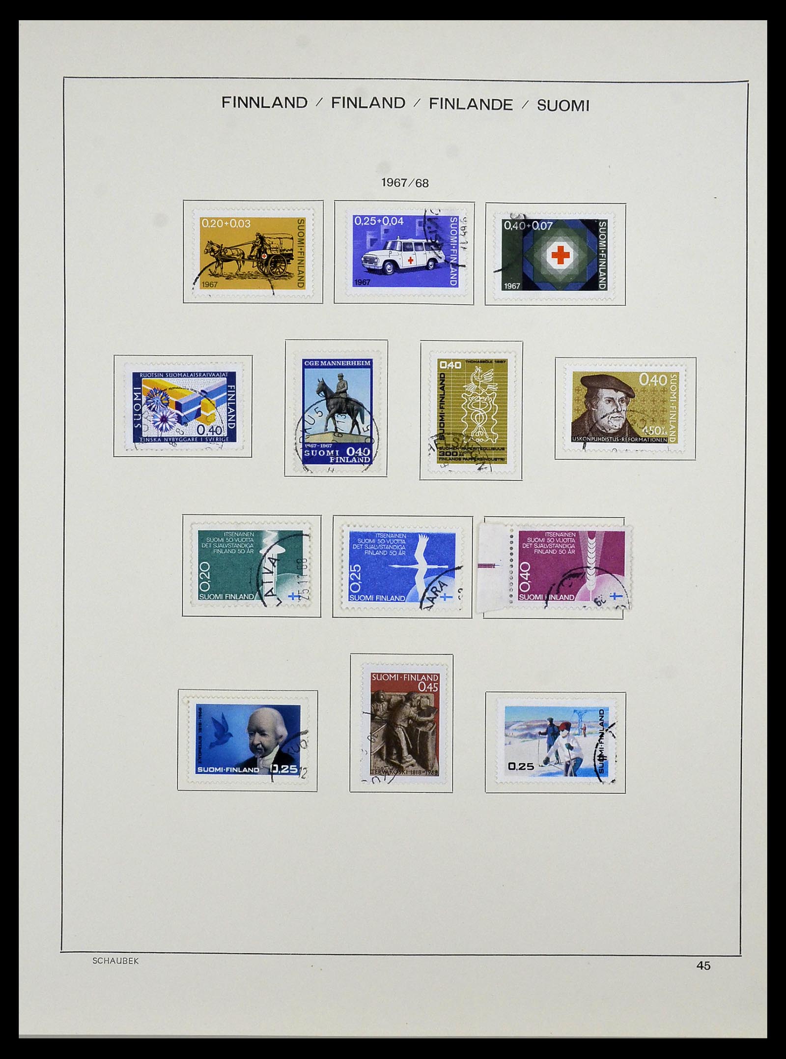 34321 055 - Postzegelverzameling 34321 Finland 1856-1999.