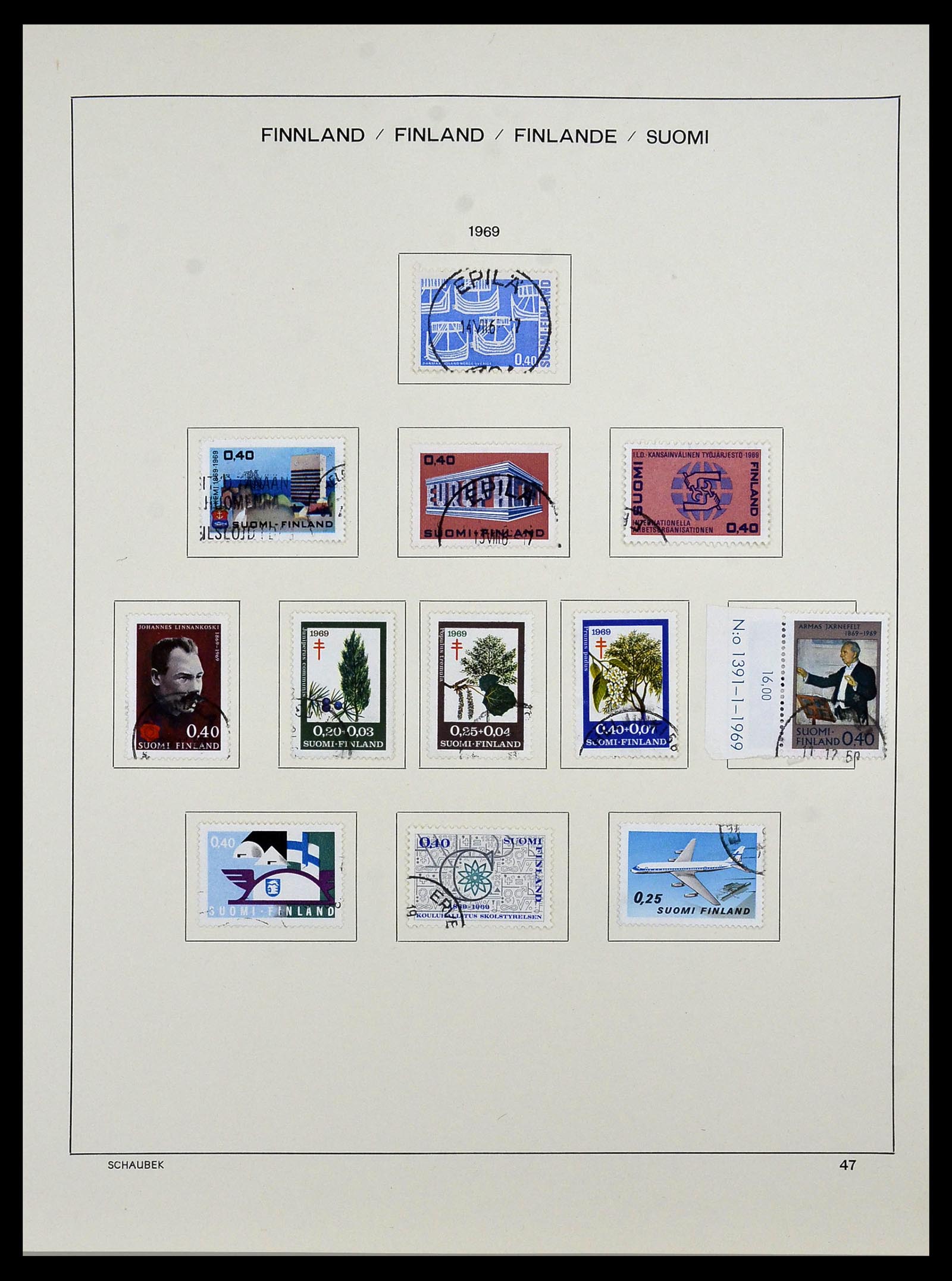 34321 057 - Postzegelverzameling 34321 Finland 1856-1999.