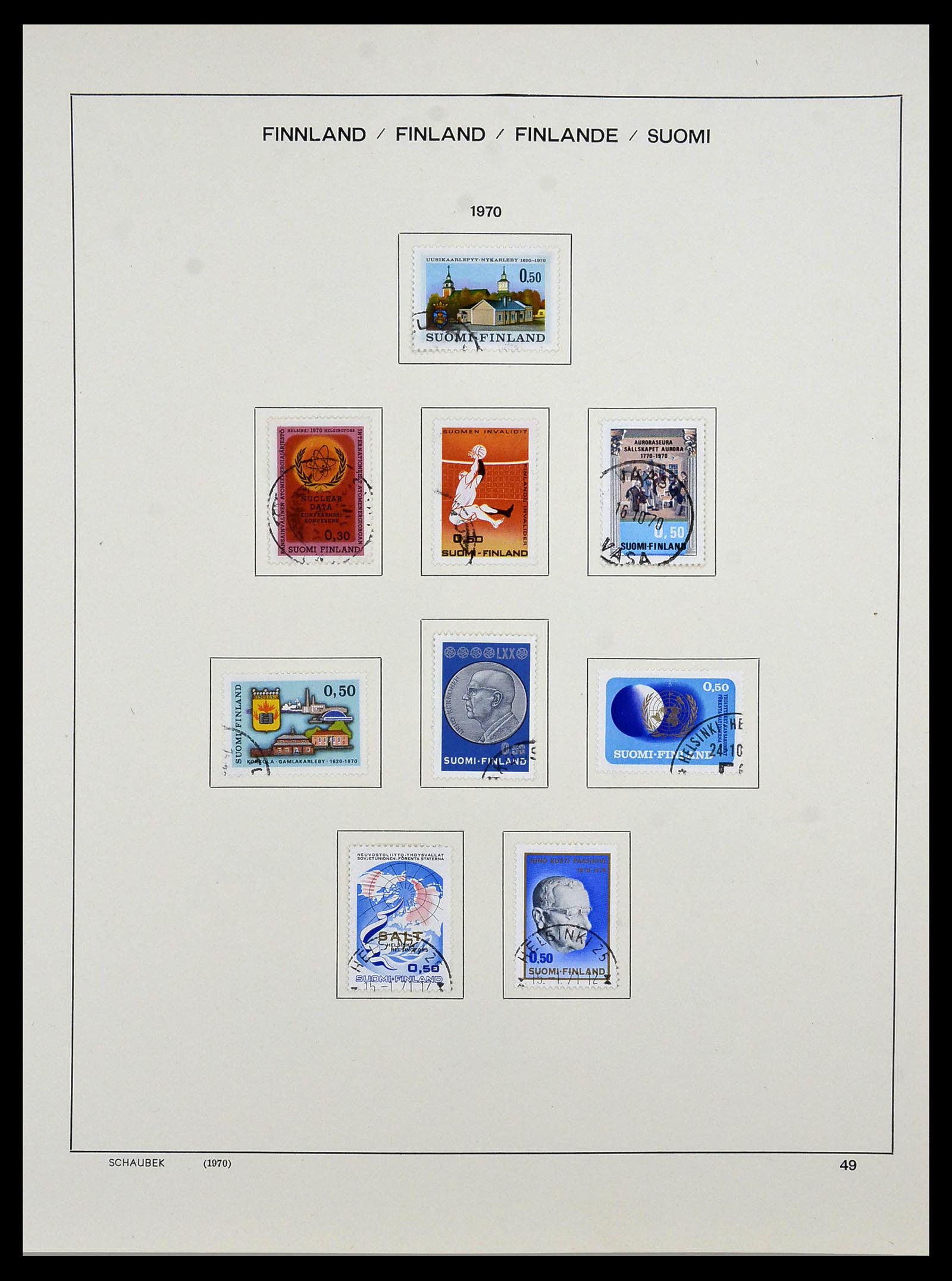 34321 059 - Postzegelverzameling 34321 Finland 1856-1999.