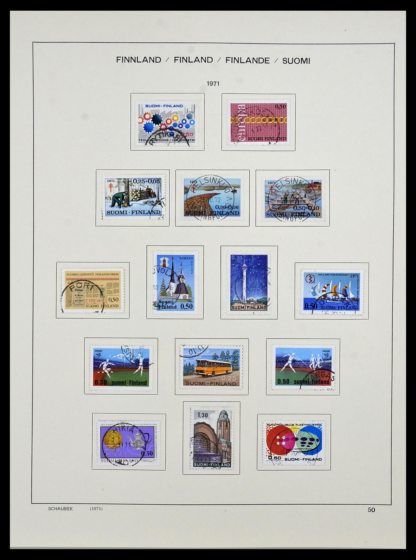 34321 060 - Postzegelverzameling 34321 Finland 1856-1999.
