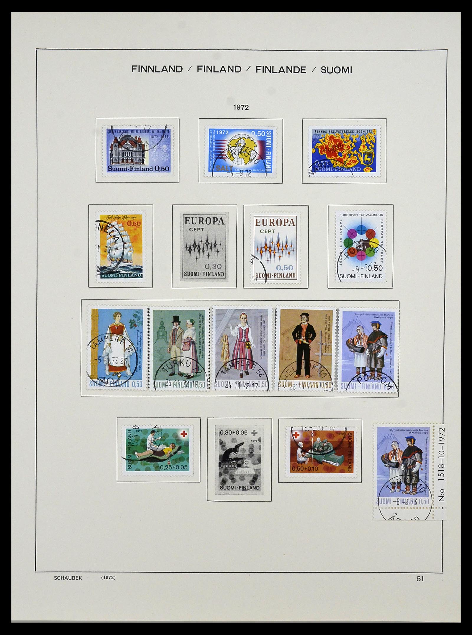 34321 061 - Postzegelverzameling 34321 Finland 1856-1999.