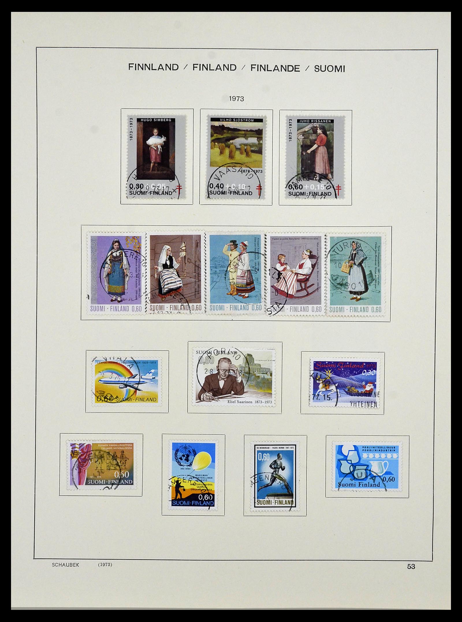 34321 063 - Postzegelverzameling 34321 Finland 1856-1999.