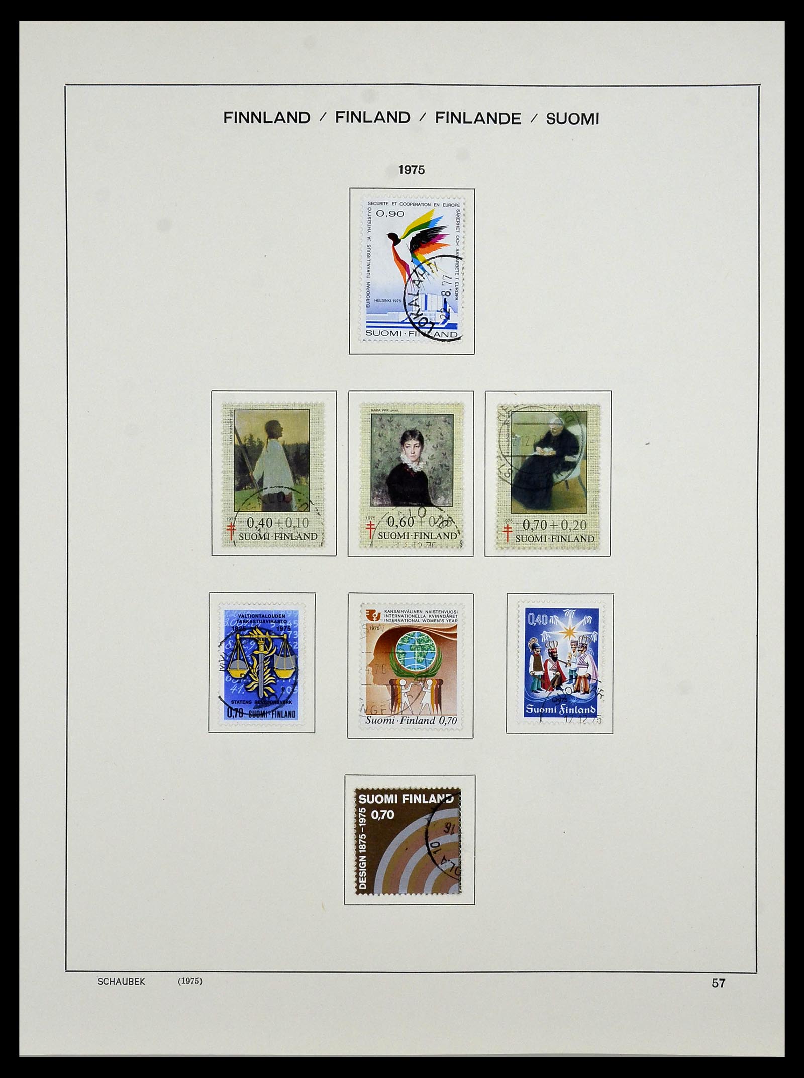 34321 071 - Postzegelverzameling 34321 Finland 1856-1999.