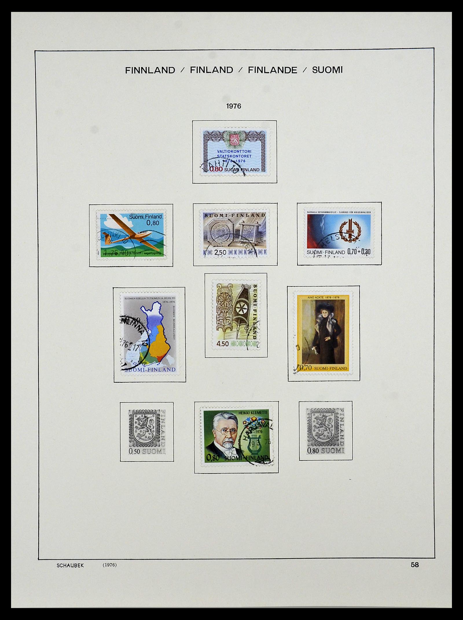 34321 072 - Postzegelverzameling 34321 Finland 1856-1999.