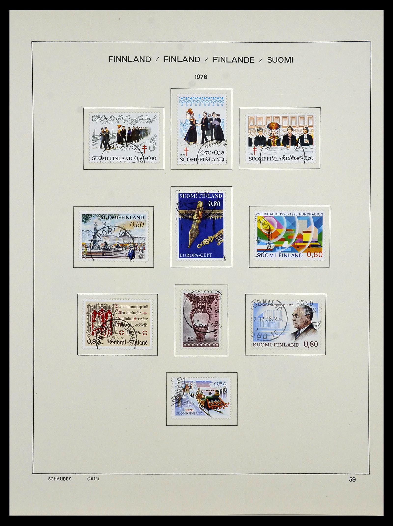 34321 073 - Postzegelverzameling 34321 Finland 1856-1999.
