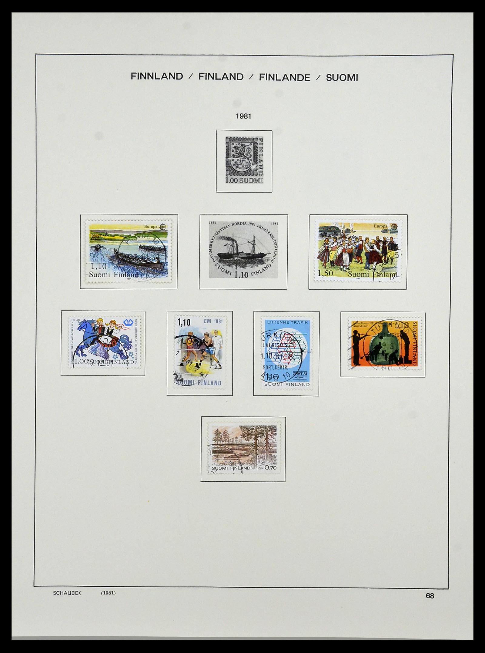 34321 082 - Postzegelverzameling 34321 Finland 1856-1999.