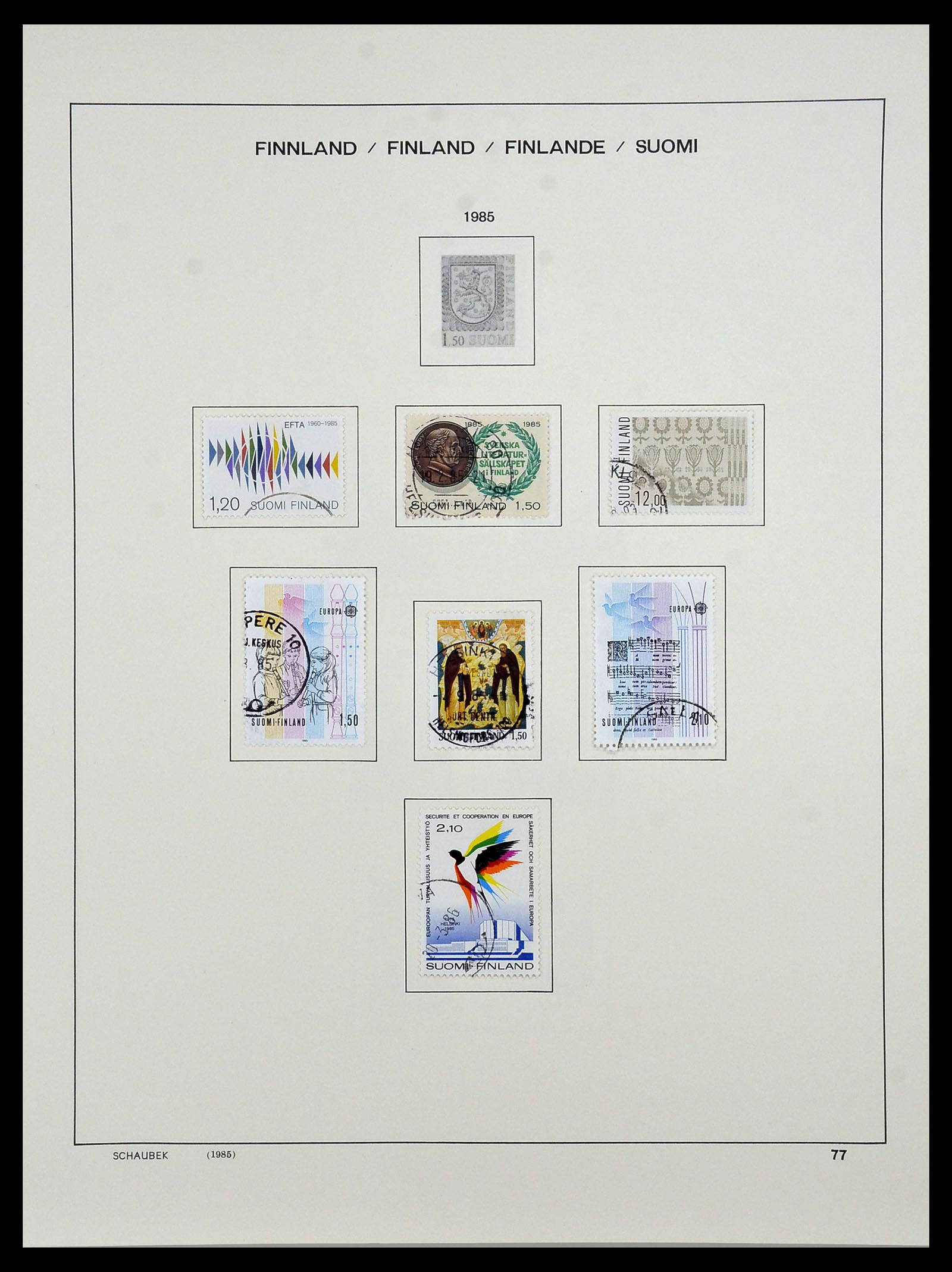 34321 091 - Postzegelverzameling 34321 Finland 1856-1999.