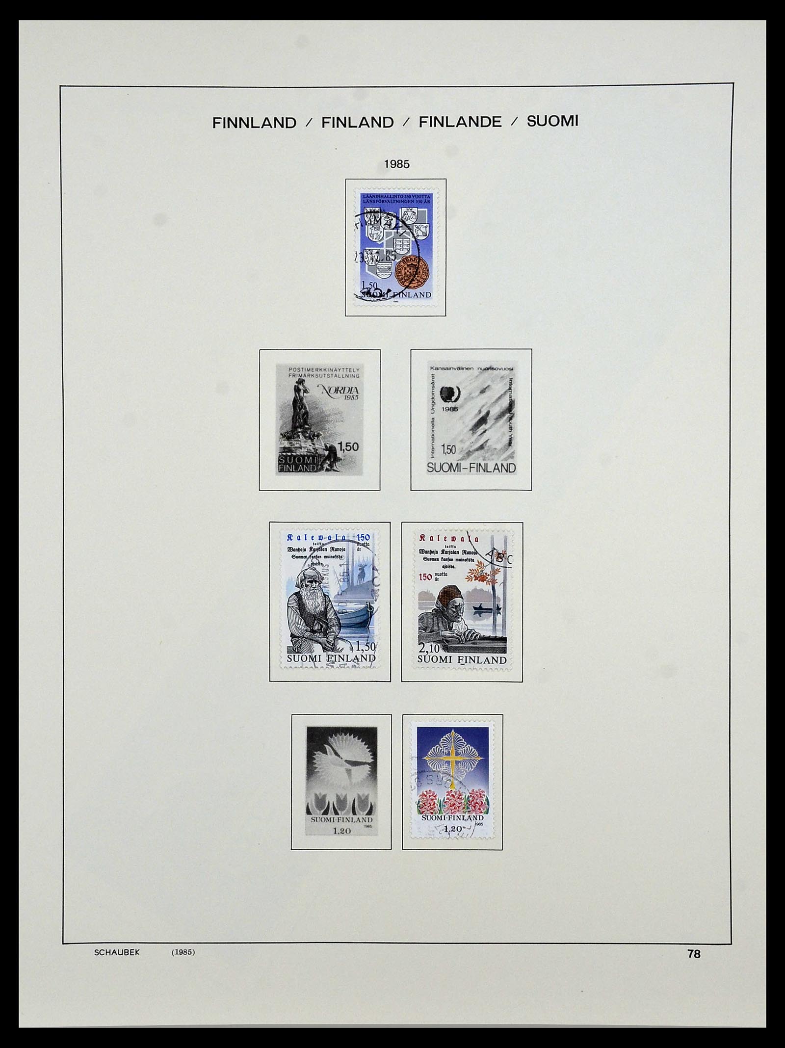 34321 092 - Postzegelverzameling 34321 Finland 1856-1999.