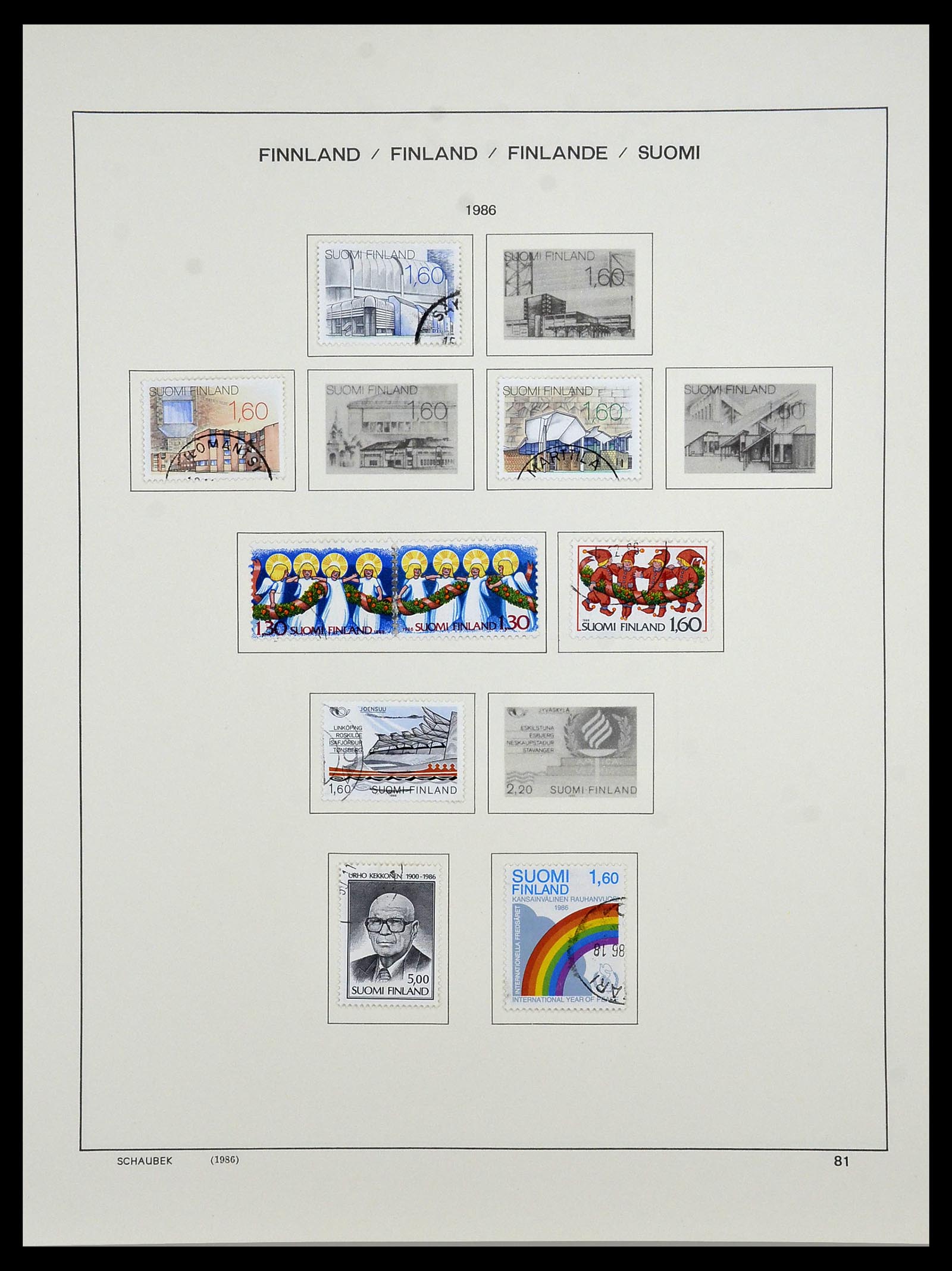 34321 096 - Postzegelverzameling 34321 Finland 1856-1999.