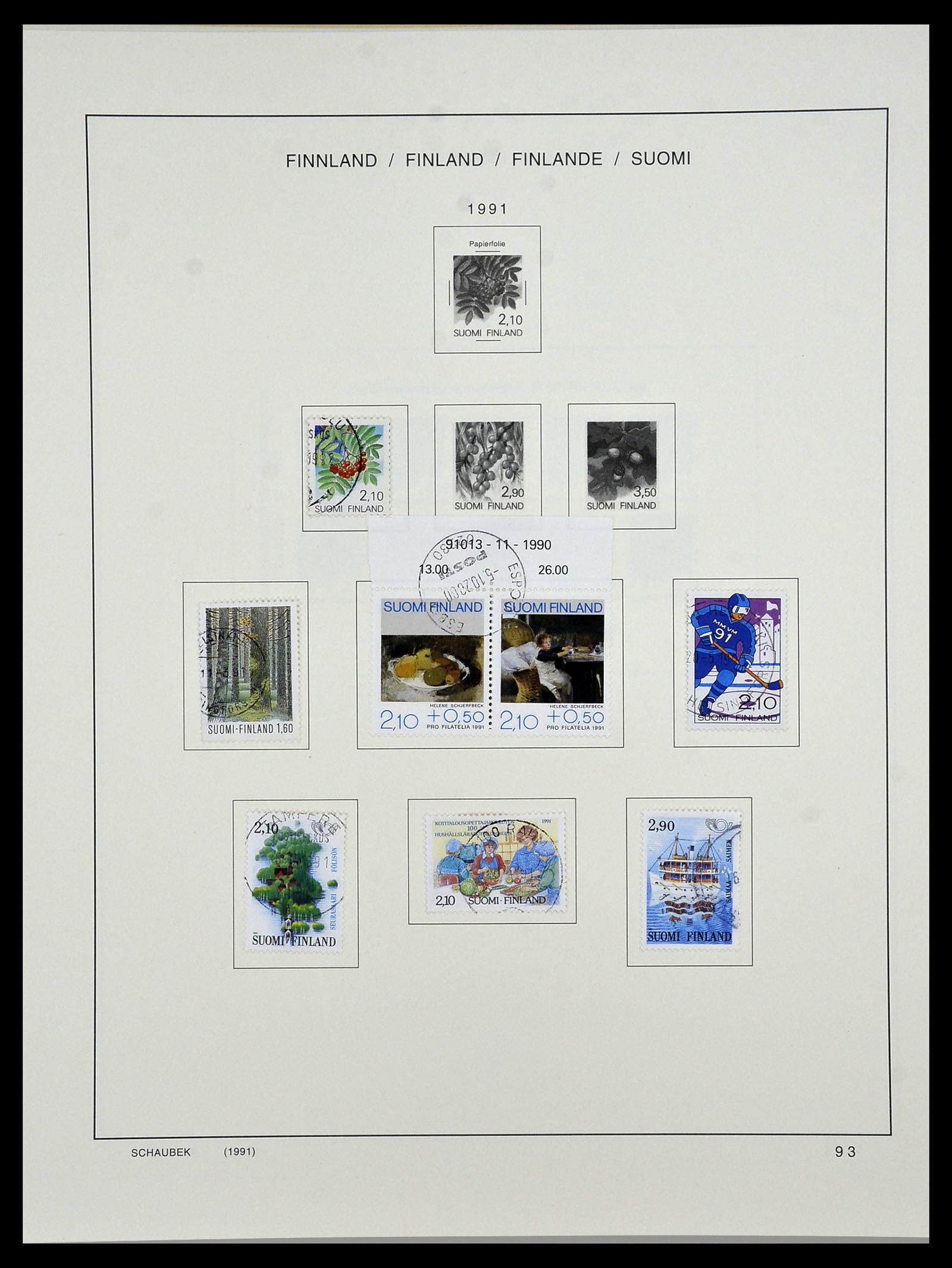 34321 113 - Postzegelverzameling 34321 Finland 1856-1999.
