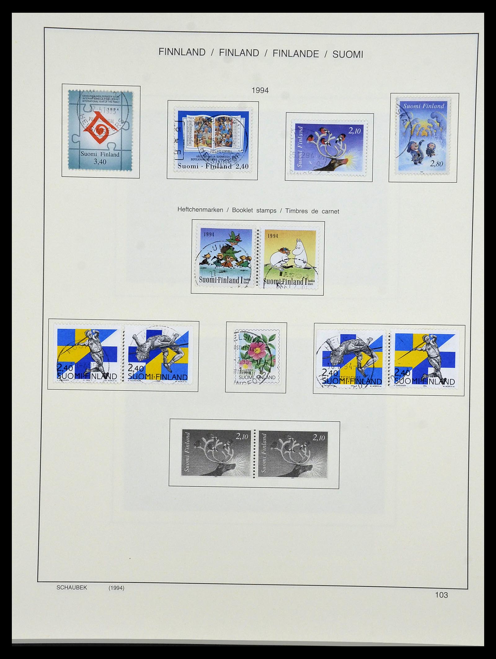 34321 125 - Postzegelverzameling 34321 Finland 1856-1999.