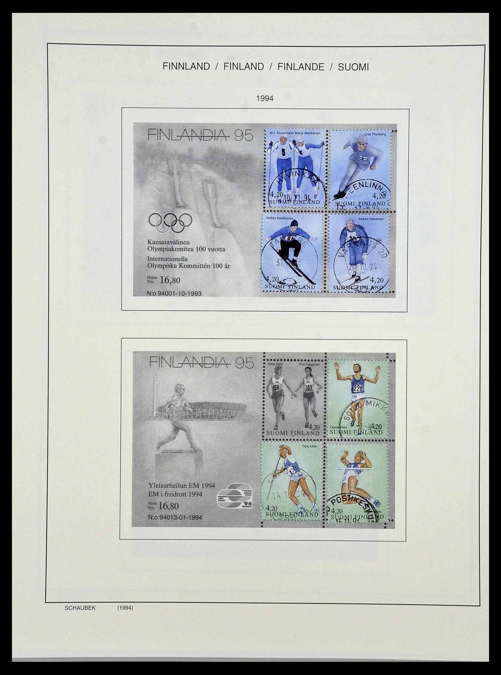 34321 126 - Postzegelverzameling 34321 Finland 1856-1999.