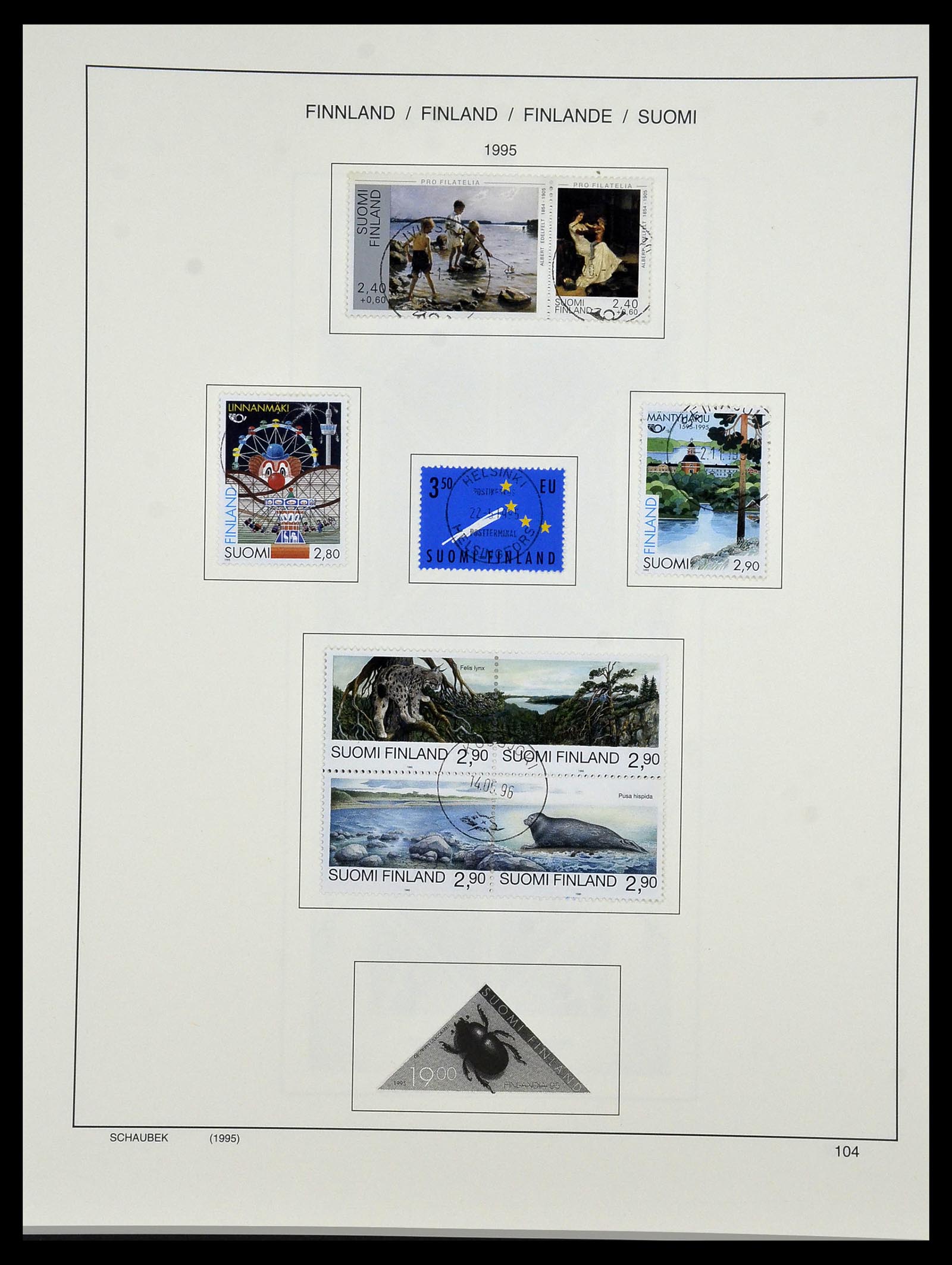 34321 128 - Postzegelverzameling 34321 Finland 1856-1999.