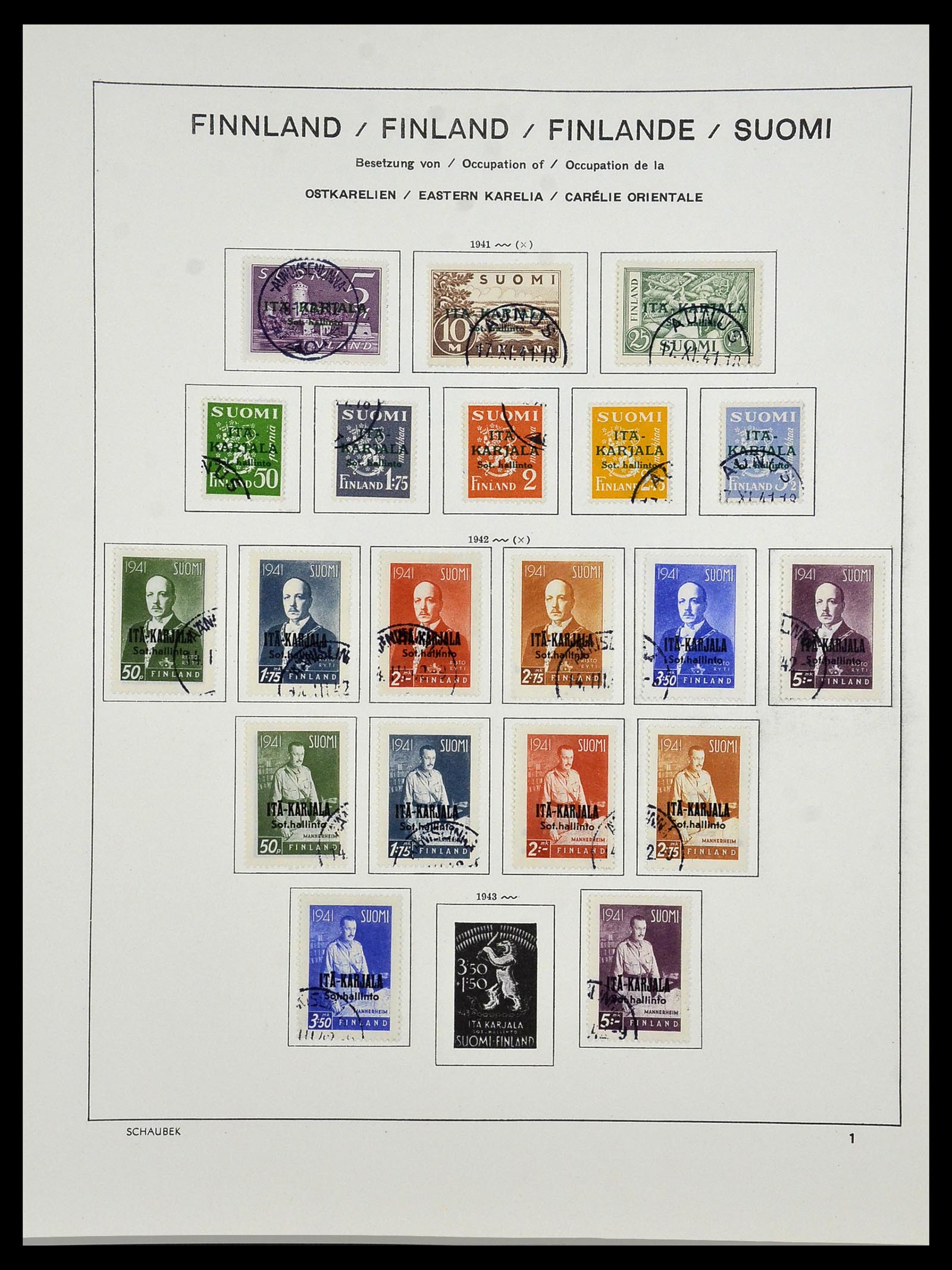 34321 158 - Postzegelverzameling 34321 Finland 1856-1999.