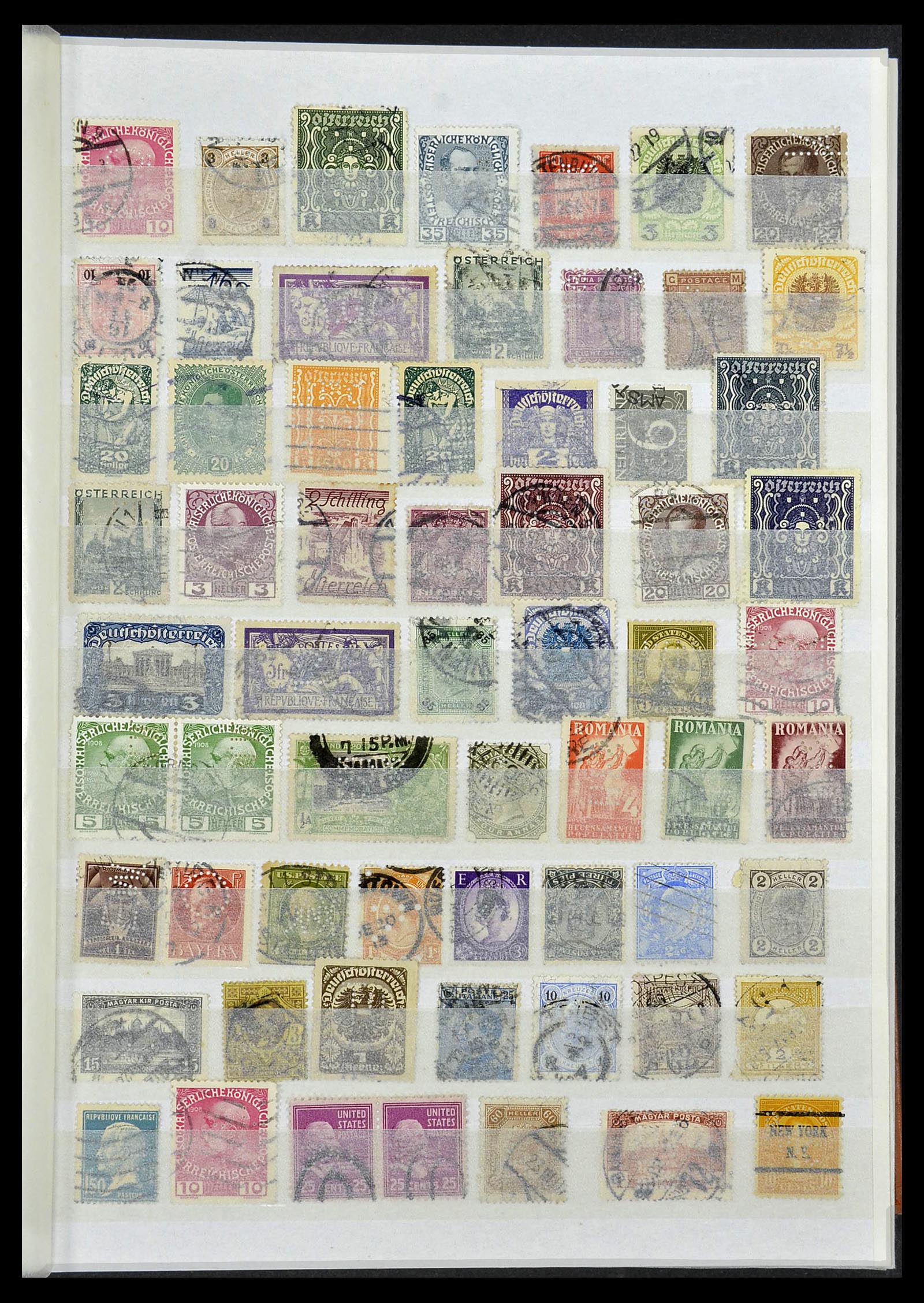 34322 001 - Stamp collection 34322 World perfins.