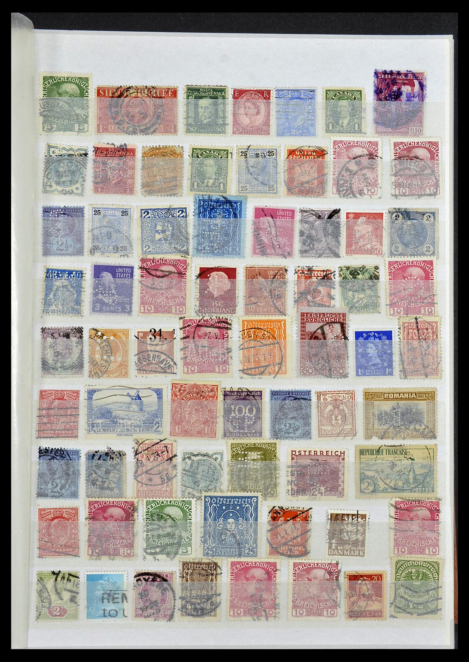 34322 002 - Stamp collection 34322 World perfins.