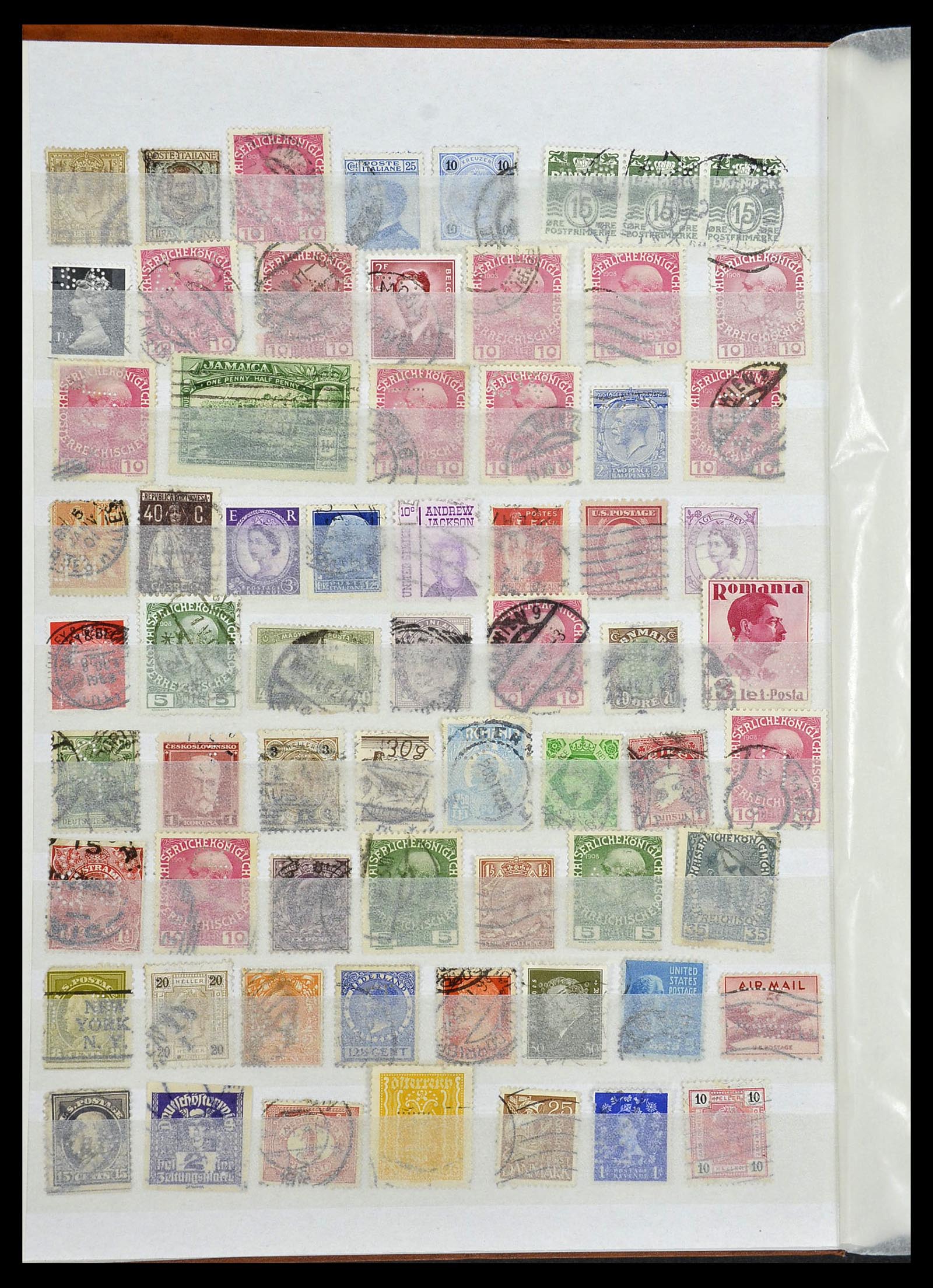 34322 004 - Stamp collection 34322 World perfins.