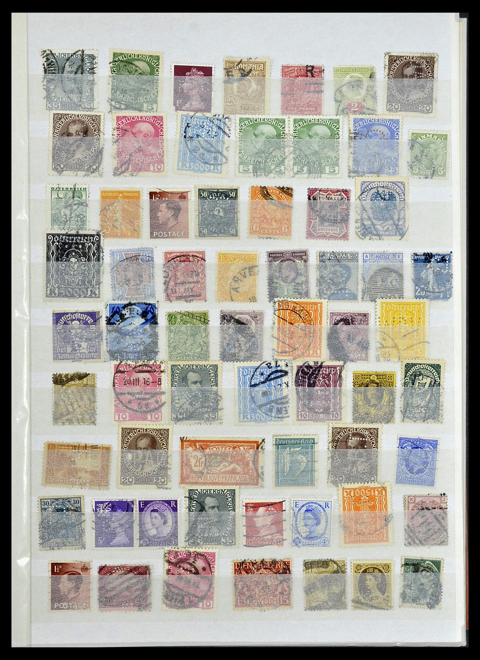 34322 005 - Stamp collection 34322 World perfins.