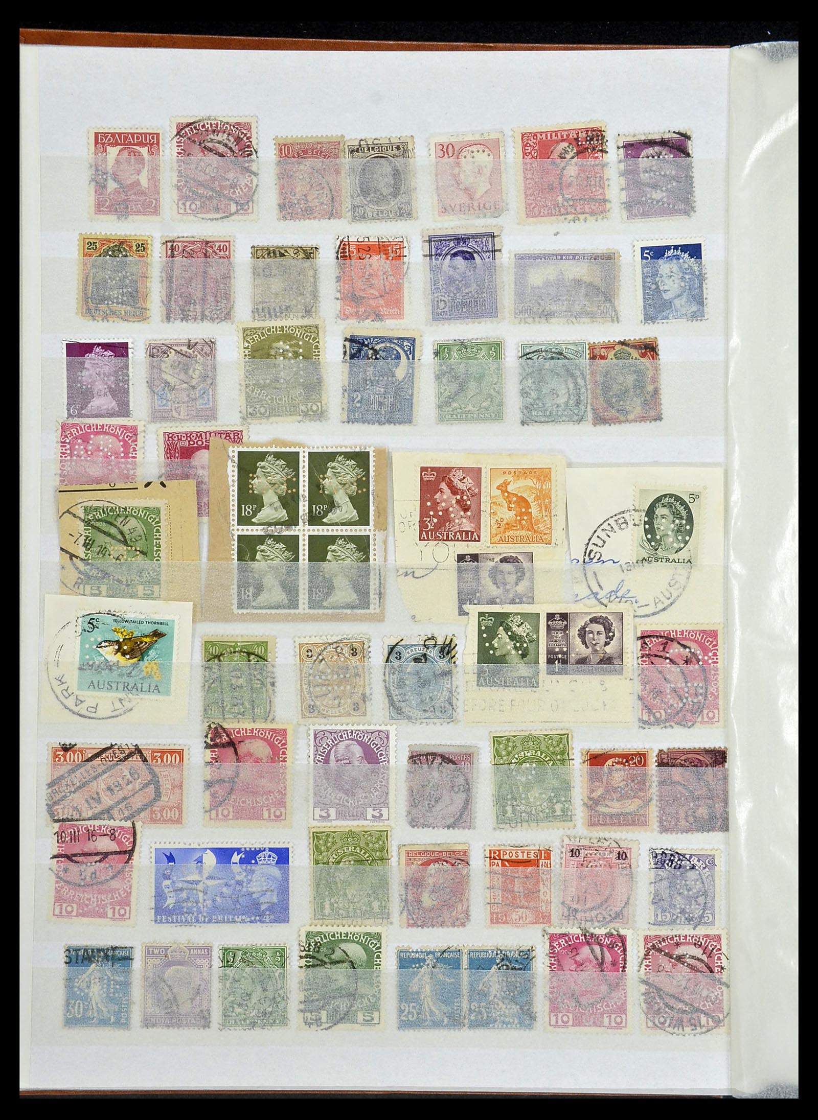 34322 008 - Stamp collection 34322 World perfins.