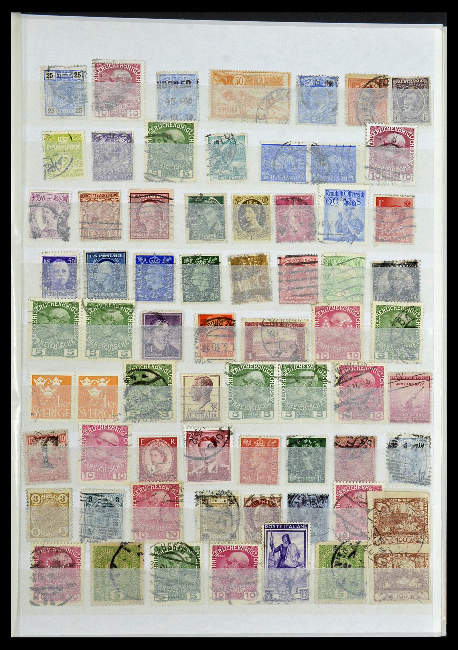 34322 009 - Stamp collection 34322 World perfins.