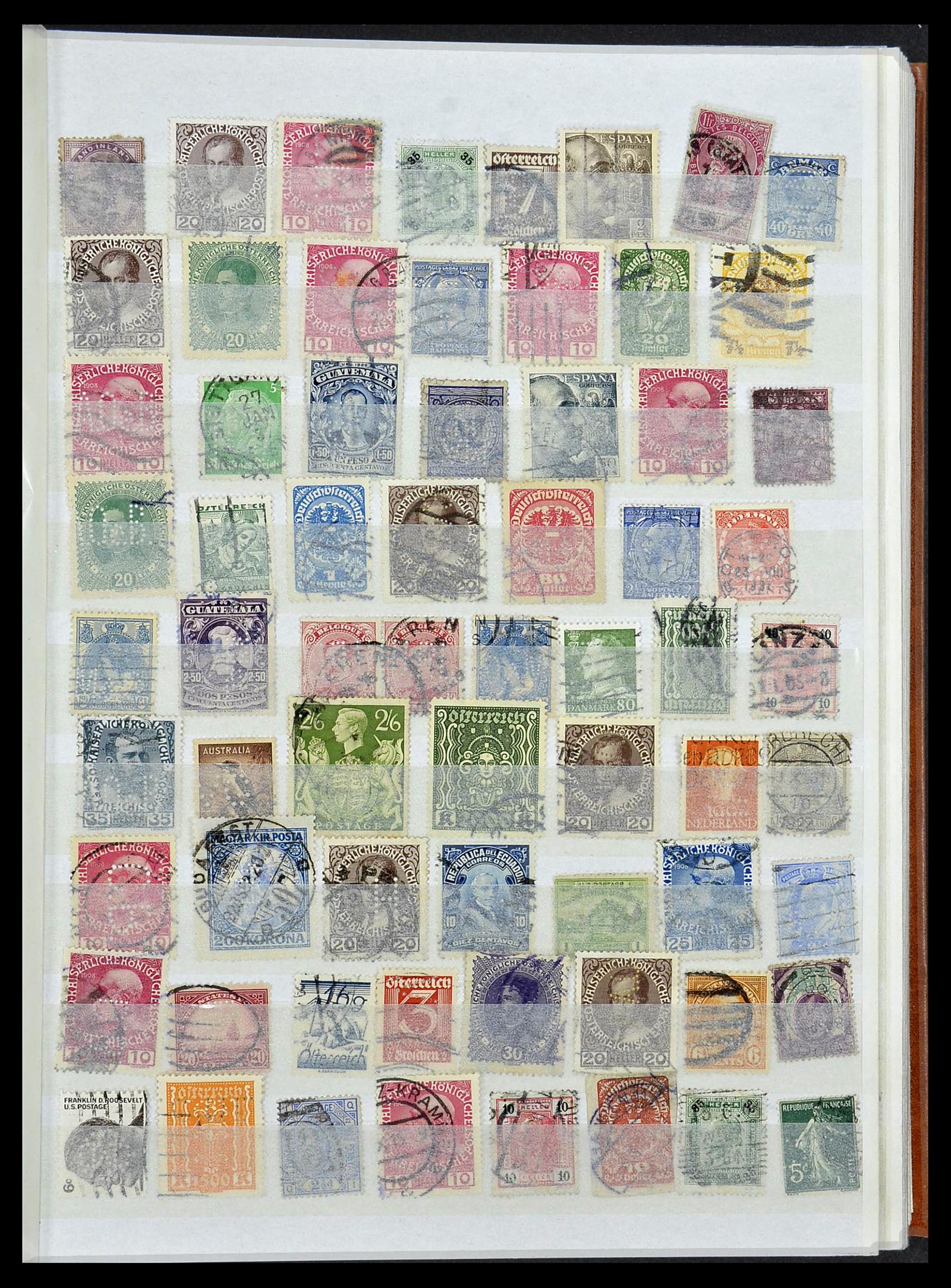 34322 013 - Stamp collection 34322 World perfins.