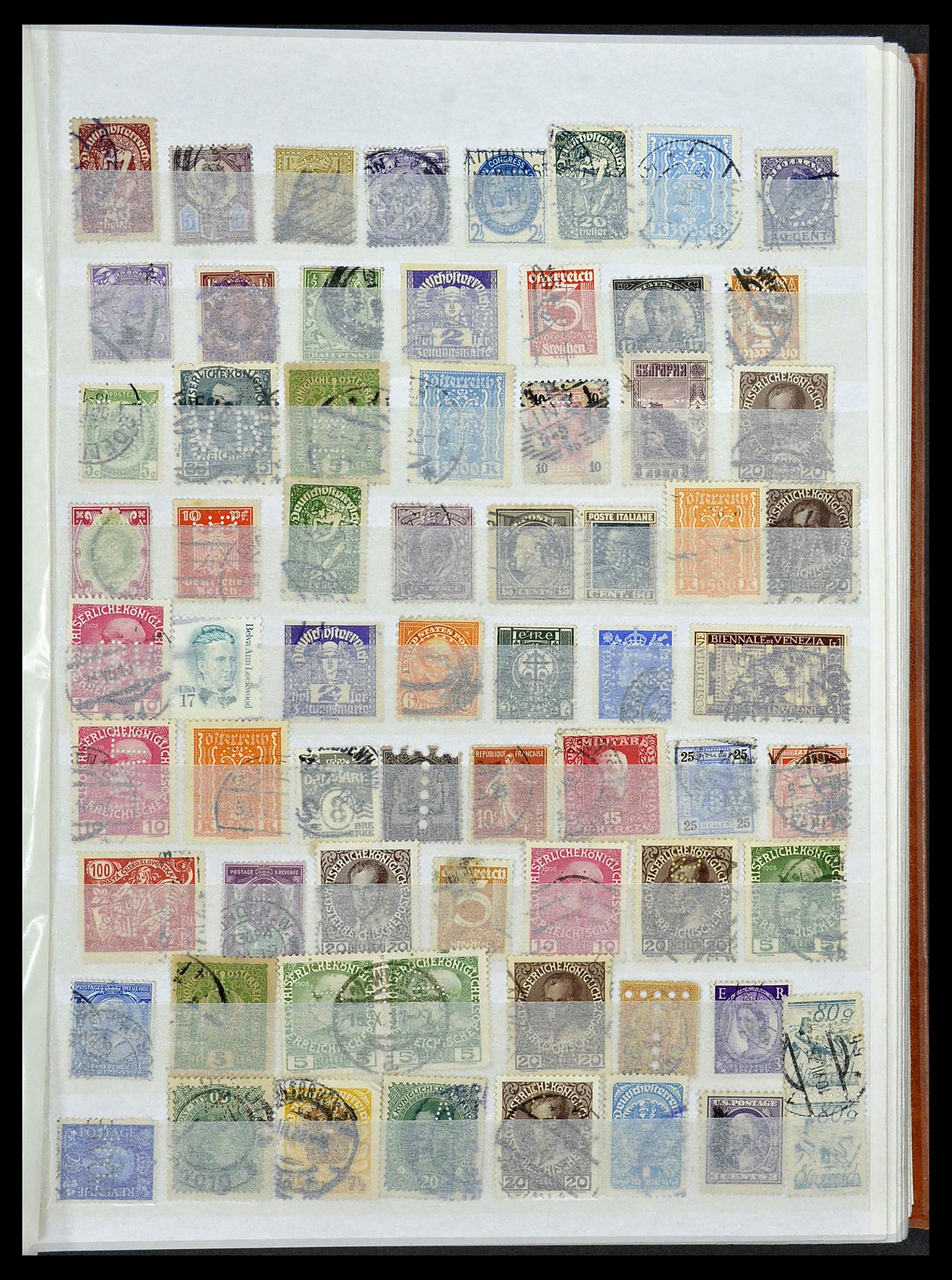 34322 014 - Stamp collection 34322 World perfins.
