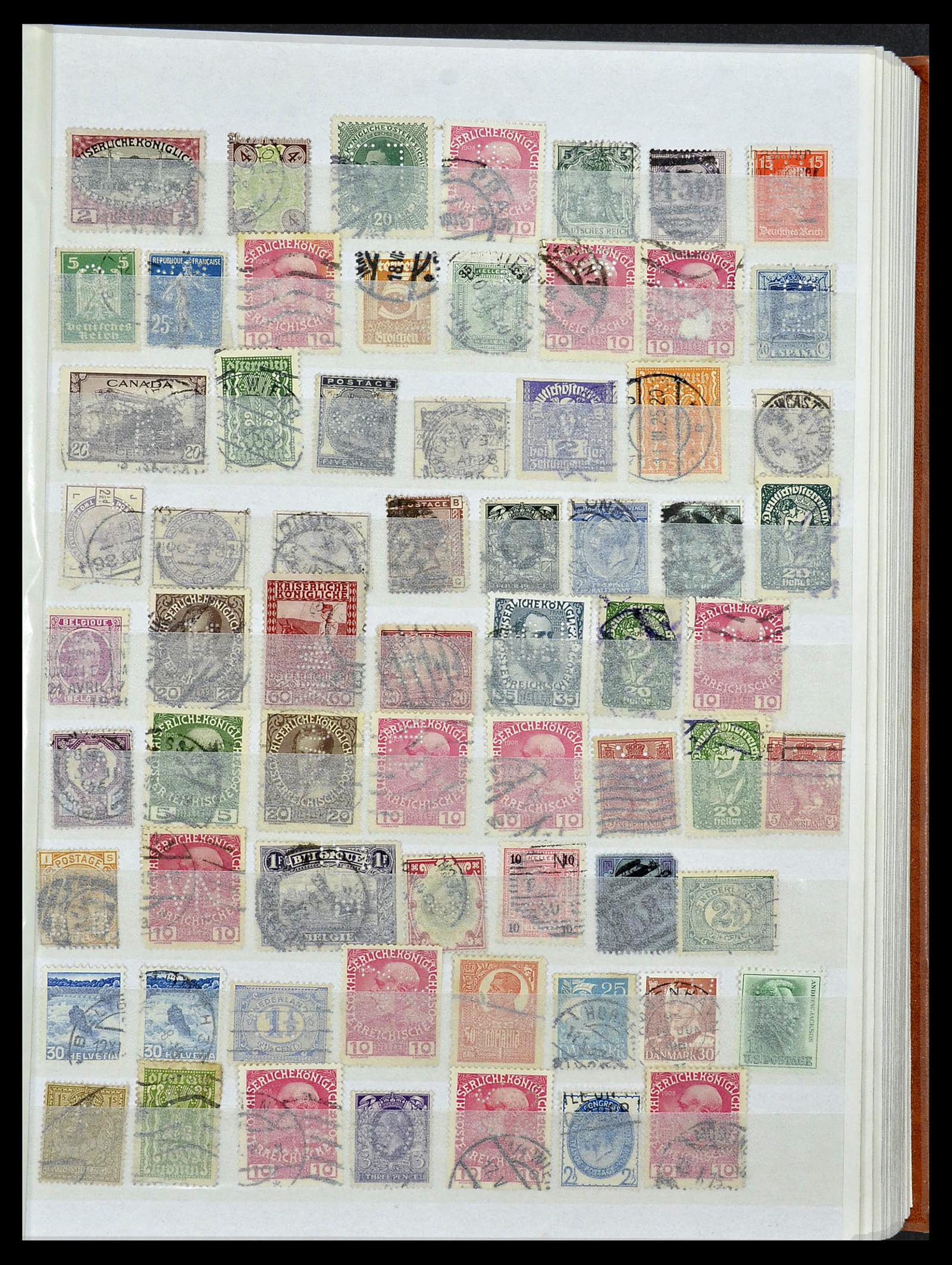 34322 018 - Stamp collection 34322 World perfins.