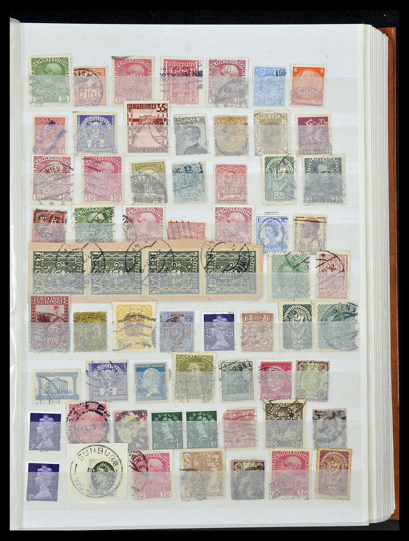 34322 021 - Stamp collection 34322 World perfins.