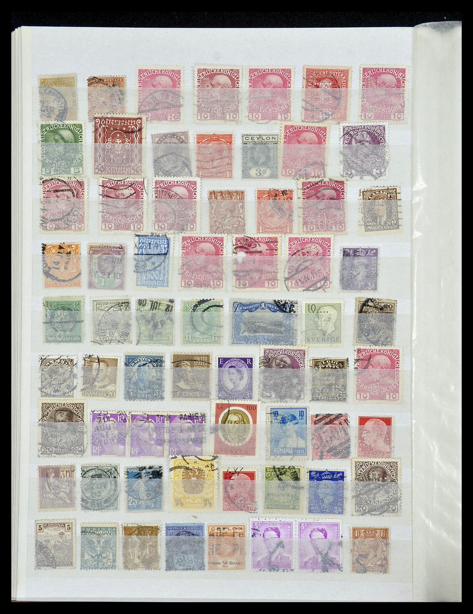 34322 028 - Stamp collection 34322 World perfins.