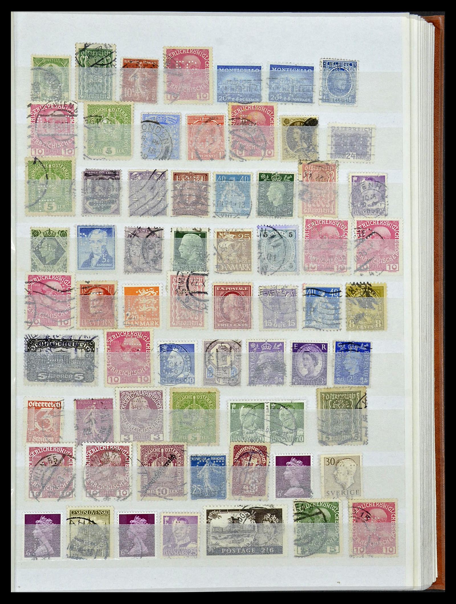 34322 029 - Stamp collection 34322 World perfins.