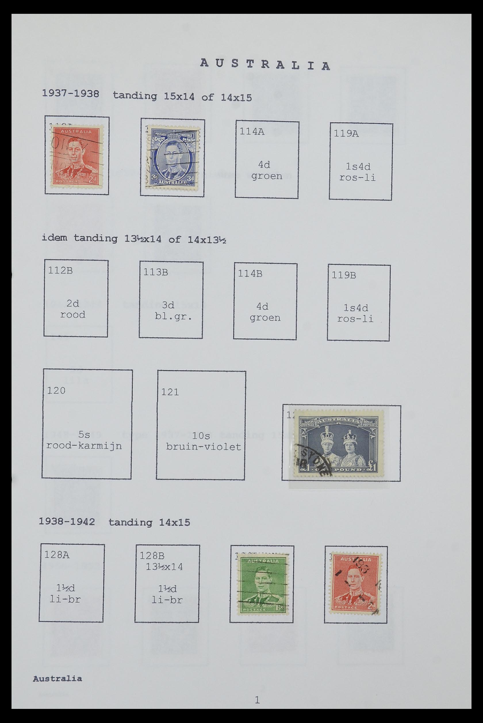 34323 010 - Postzegelverzameling 34323 Engelse koloniën George VI 1937-1952.