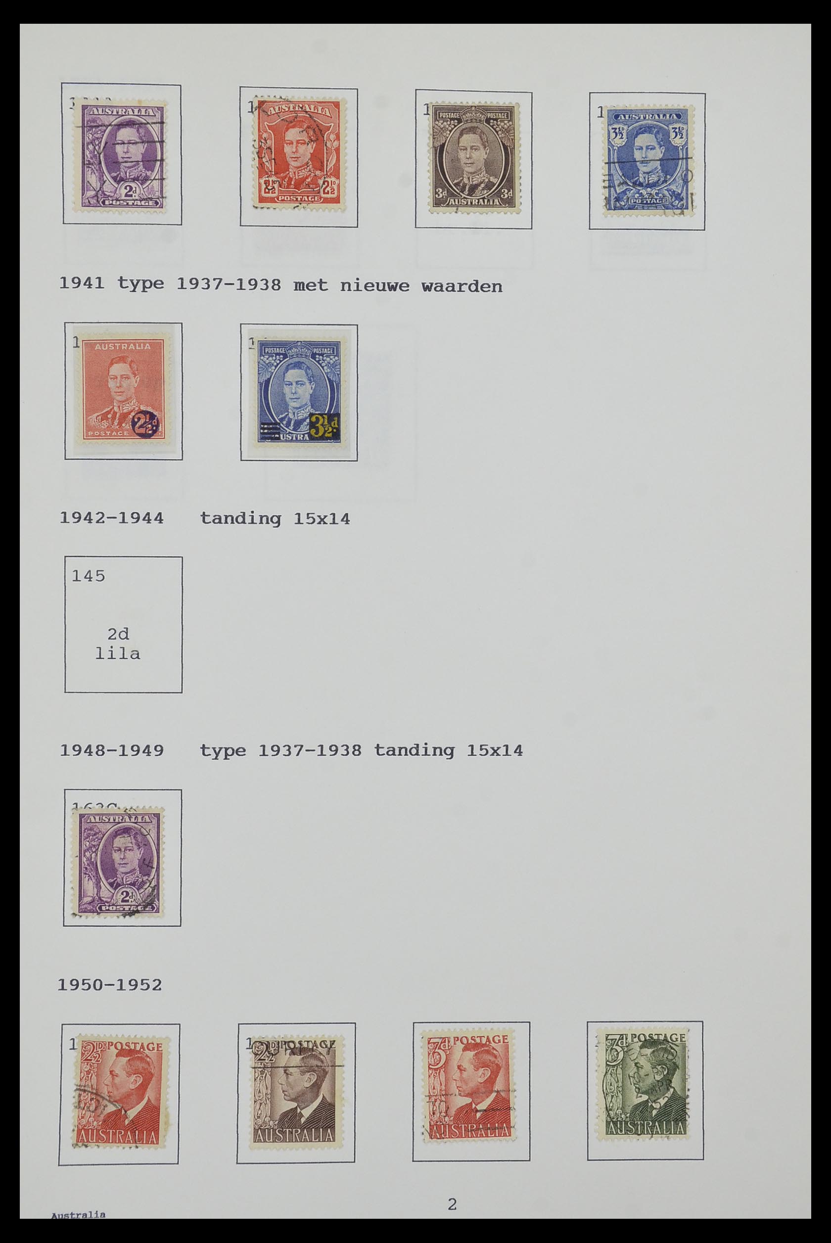 34323 011 - Postzegelverzameling 34323 Engelse koloniën George VI 1937-1952.