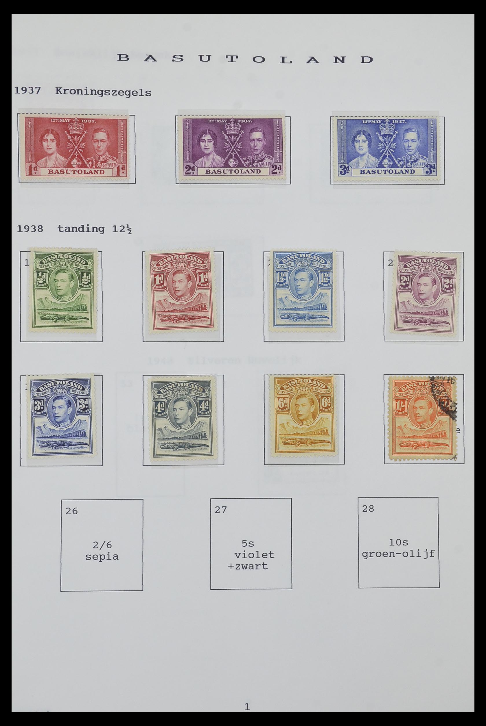 34323 024 - Postzegelverzameling 34323 Engelse koloniën George VI 1937-1952.