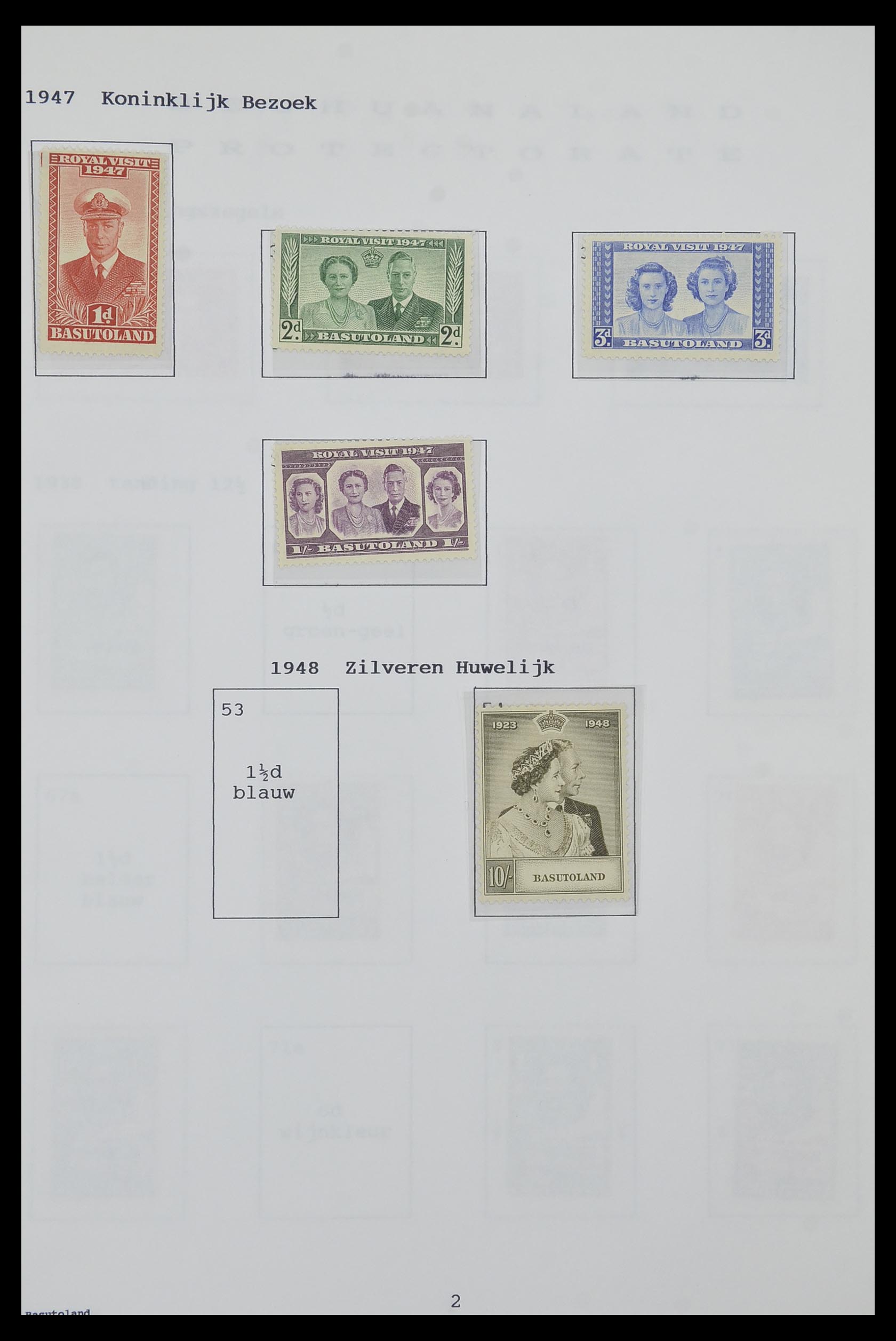 34323 025 - Postzegelverzameling 34323 Engelse koloniën George VI 1937-1952.