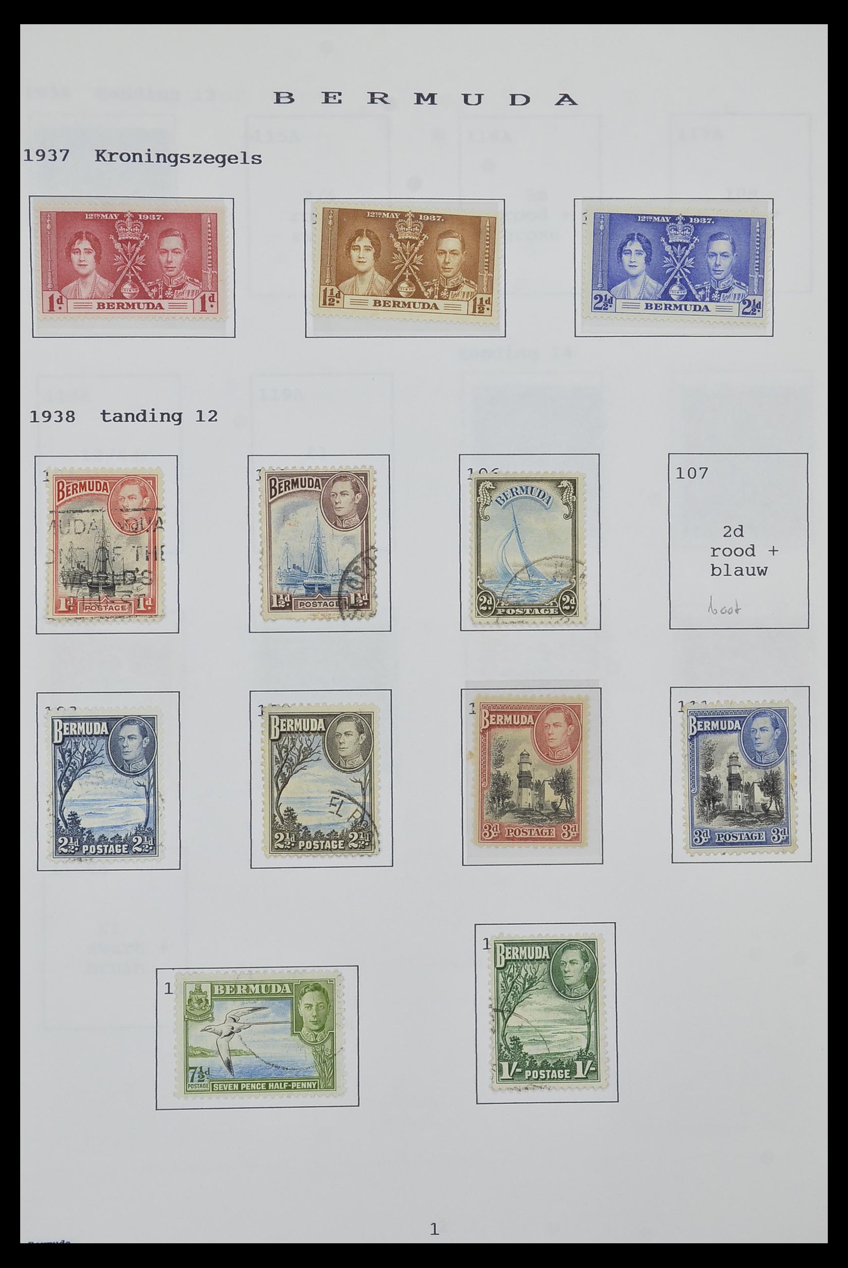 34323 028 - Postzegelverzameling 34323 Engelse koloniën George VI 1937-1952.