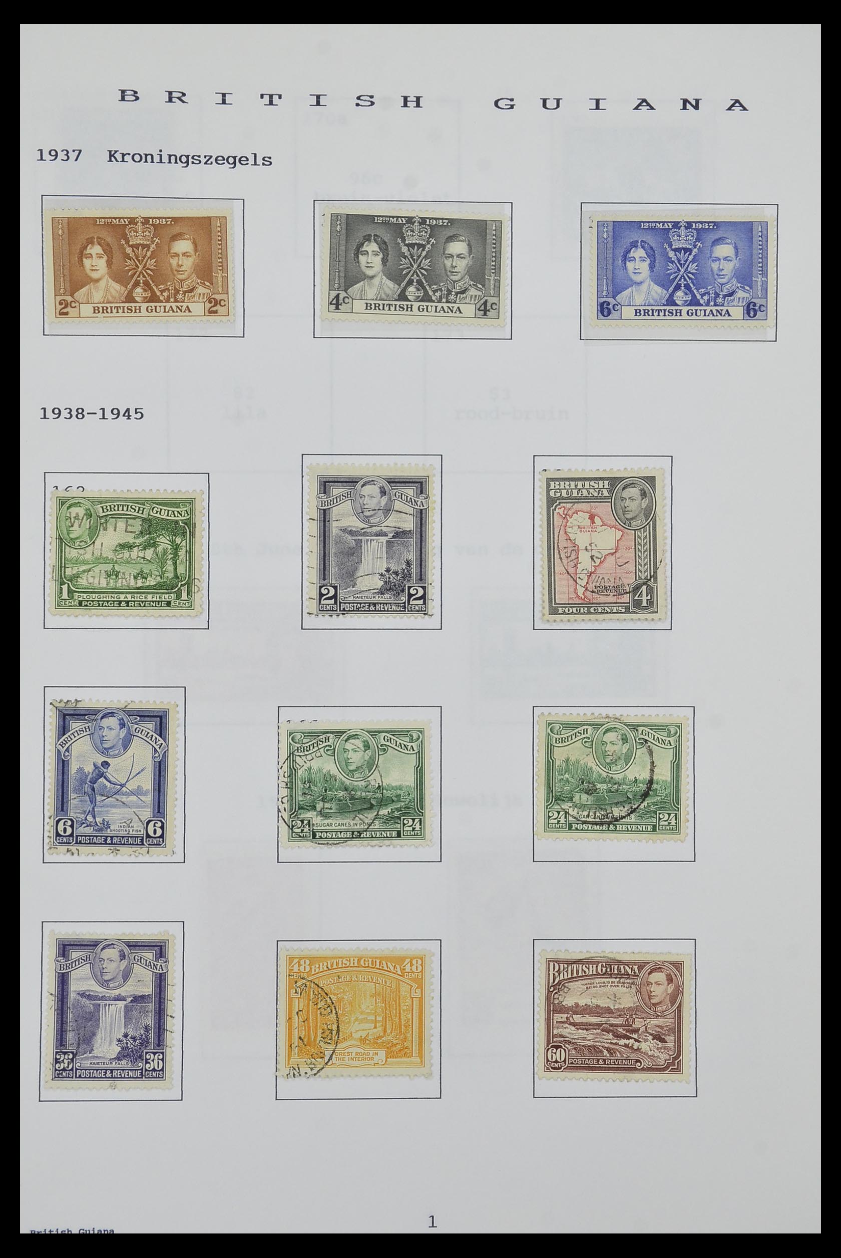 34323 031 - Postzegelverzameling 34323 Engelse koloniën George VI 1937-1952.