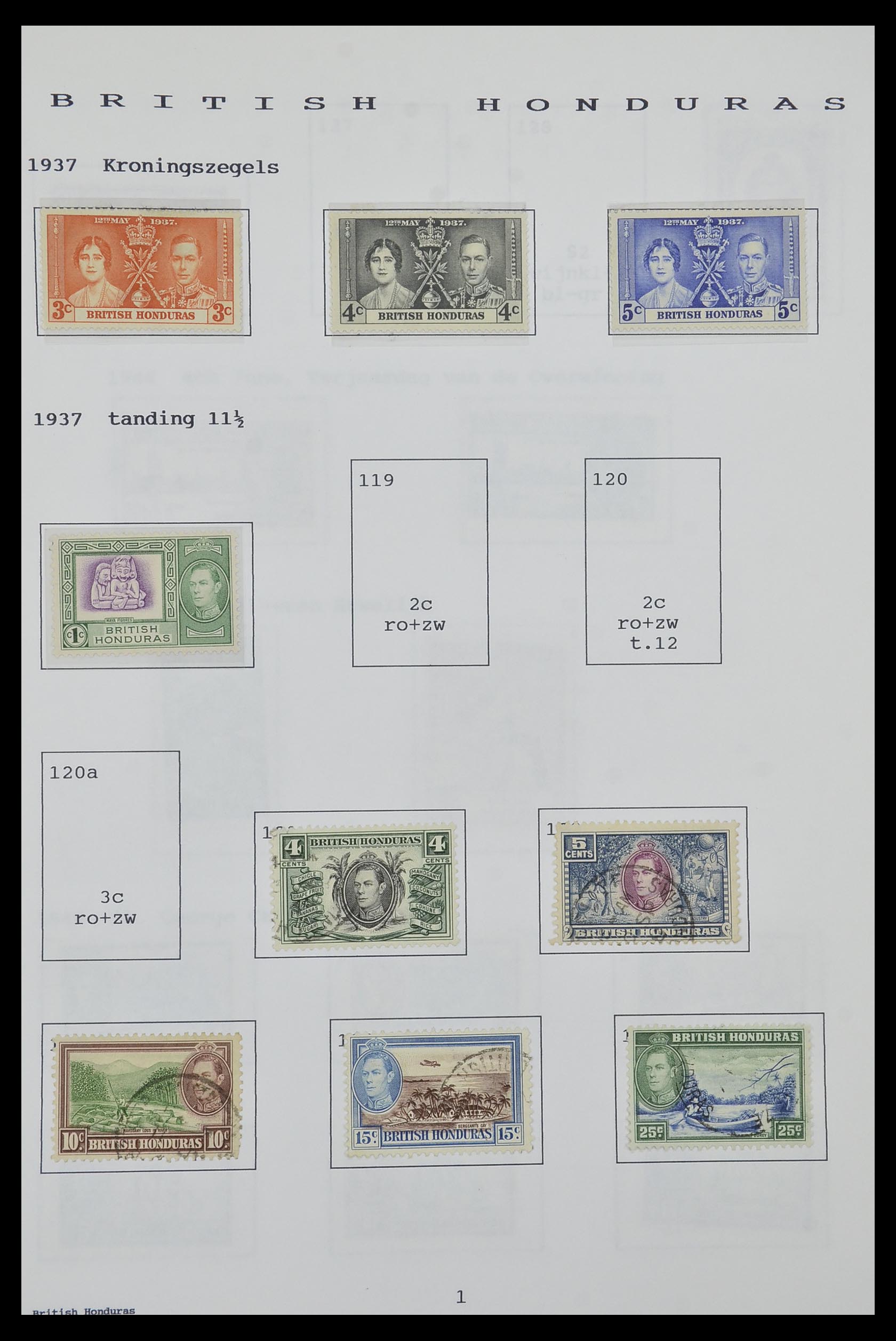 34323 033 - Postzegelverzameling 34323 Engelse koloniën George VI 1937-1952.