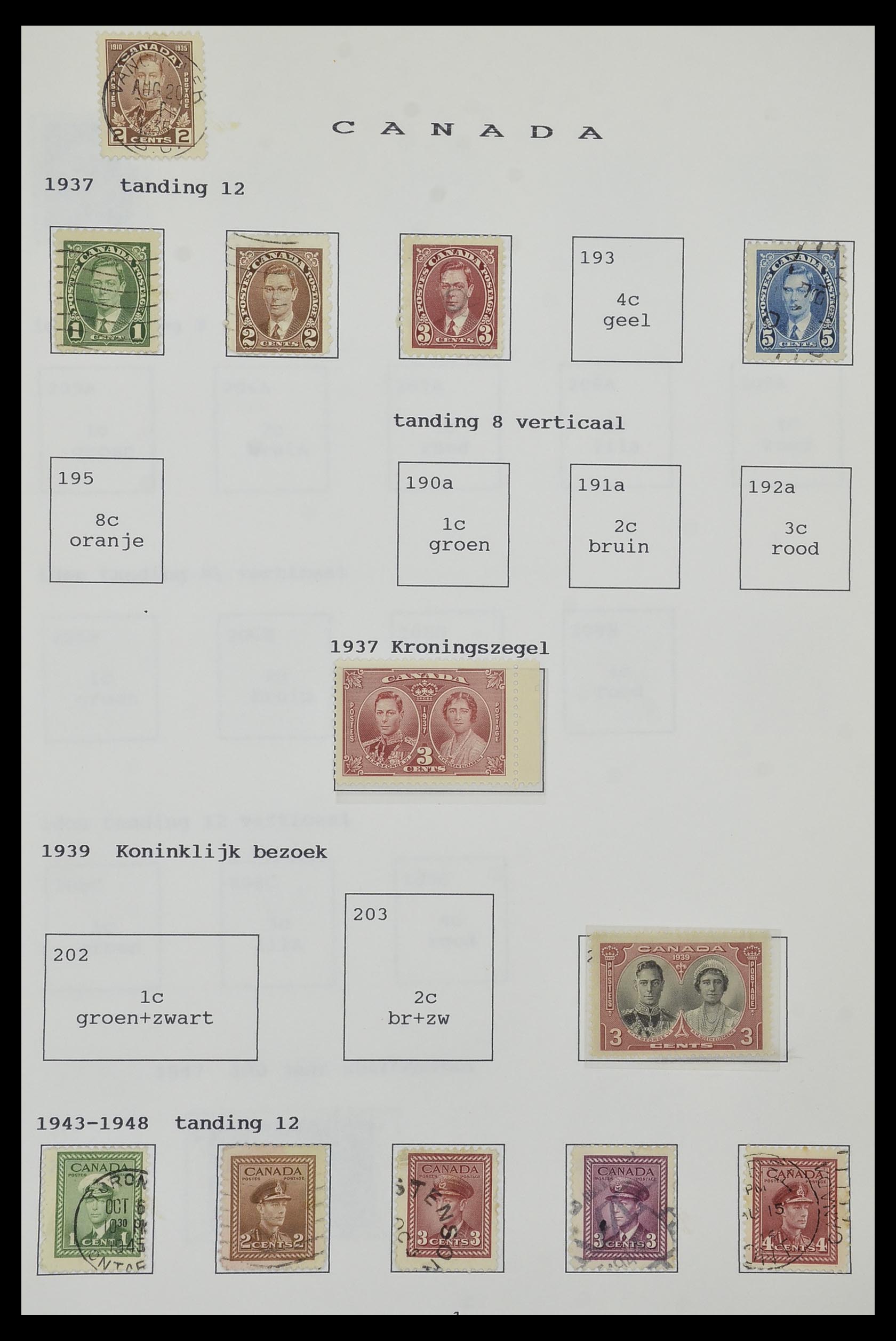 34323 040 - Postzegelverzameling 34323 Engelse koloniën George VI 1937-1952.