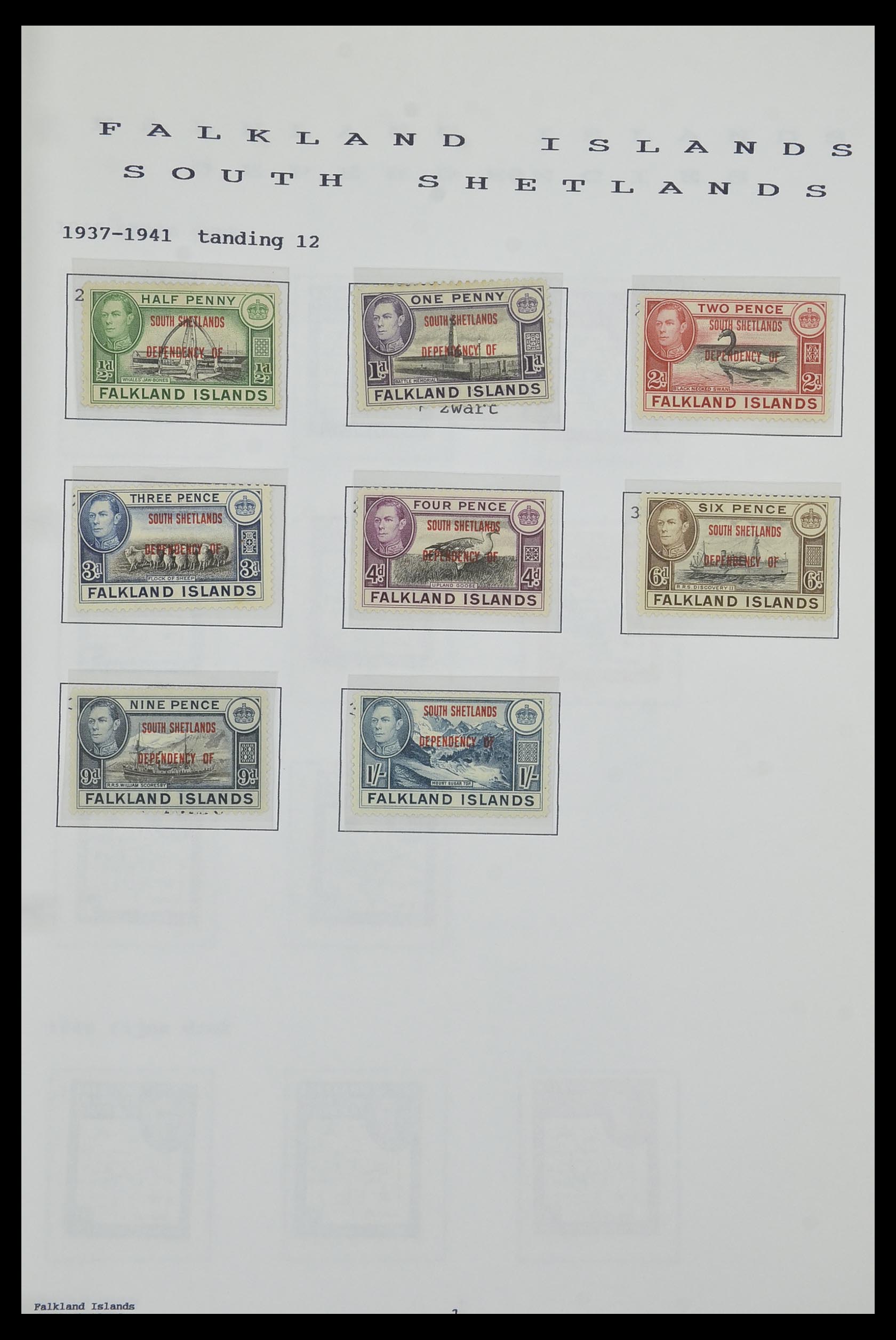 34323 068 - Postzegelverzameling 34323 Engelse koloniën George VI 1937-1952.