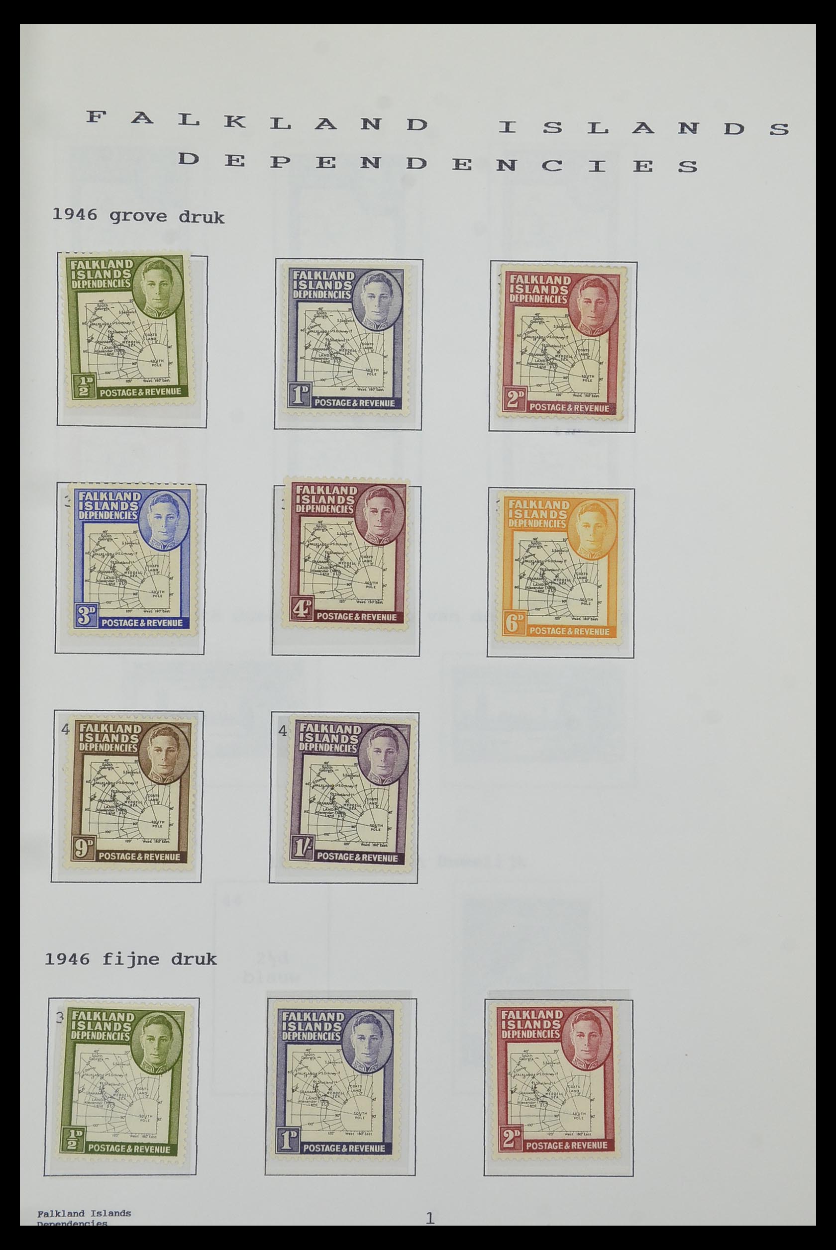 34323 069 - Postzegelverzameling 34323 Engelse koloniën George VI 1937-1952.