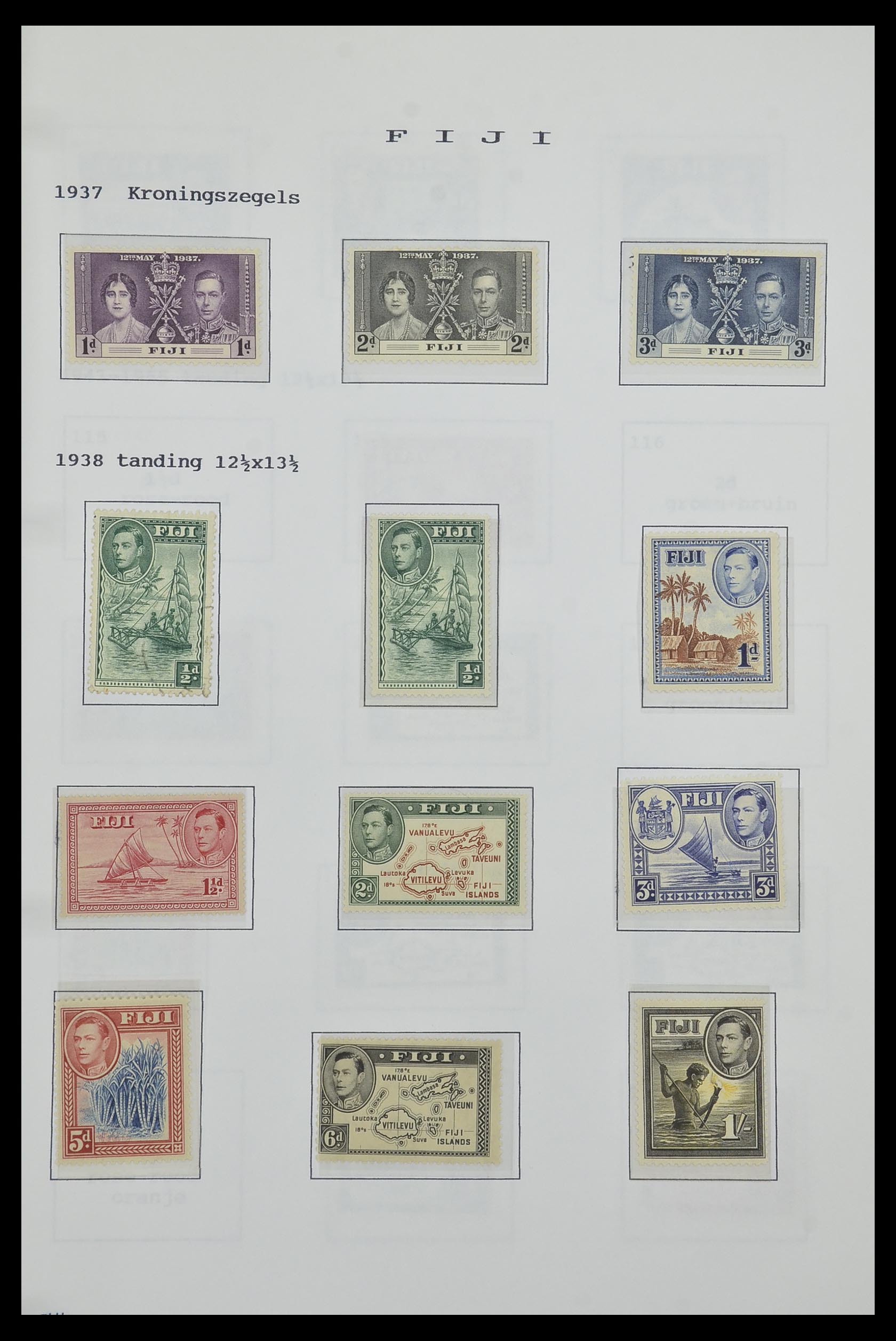 34323 071 - Postzegelverzameling 34323 Engelse koloniën George VI 1937-1952.